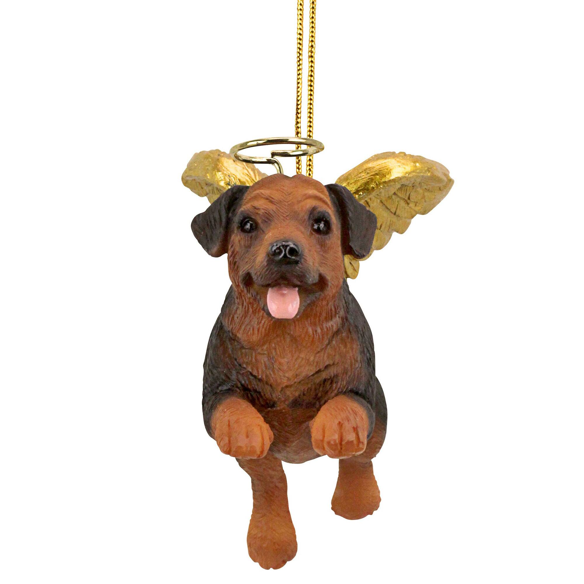 4&#x22; Honor the Pooch Rottweiler Holiday Dog Angel Ornament
