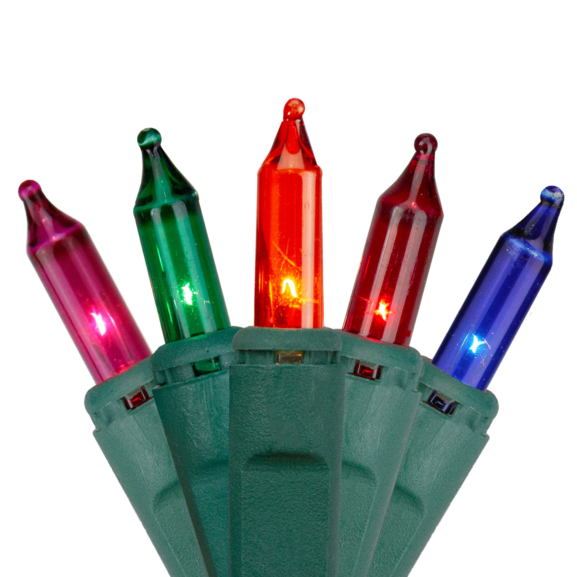 300ct. Multicolor Mini Christmas String Light Garland with Green Wire