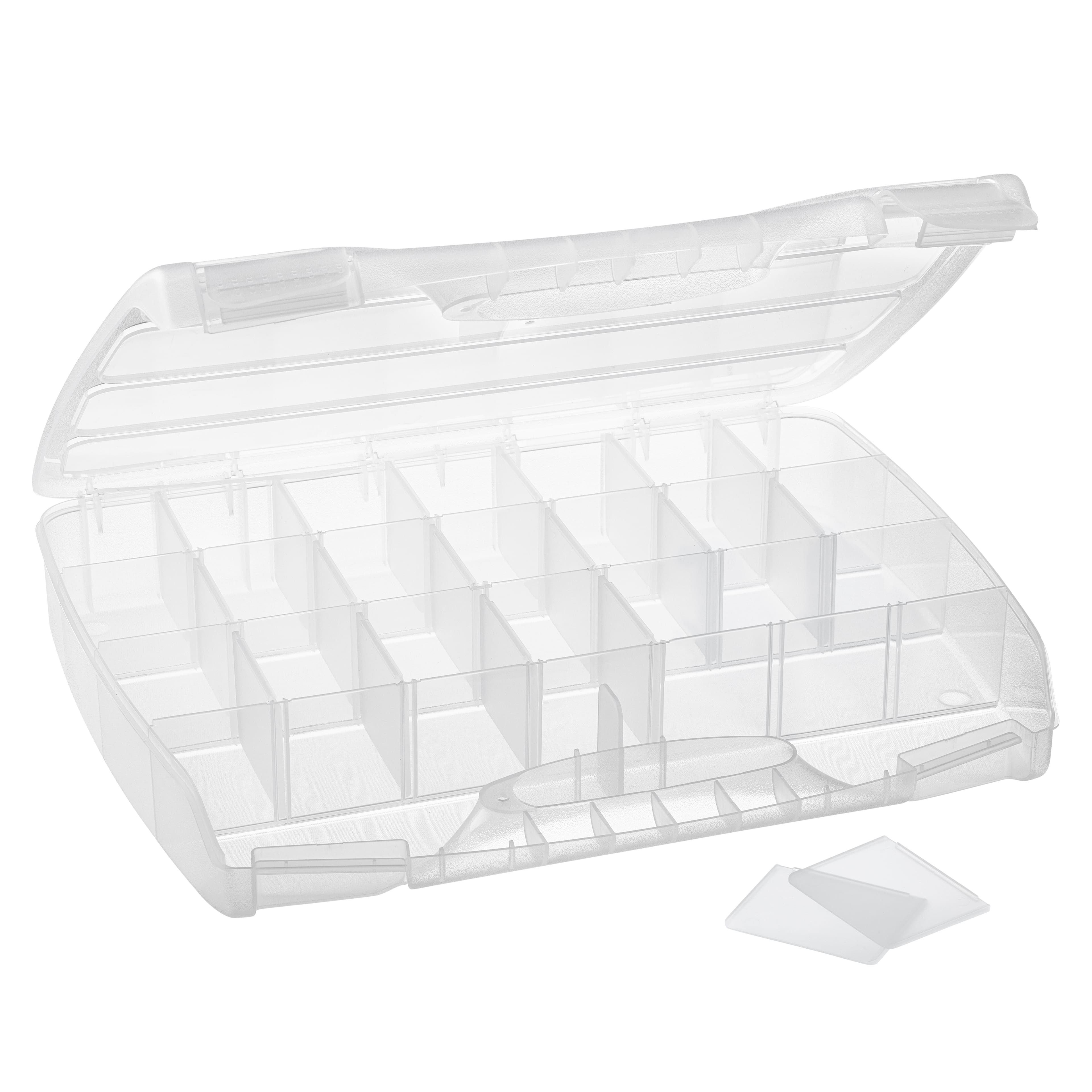 6 Pack: Large Adjustable Compartment Bead Storage Box with Handle by Bead Landing&#x2122;