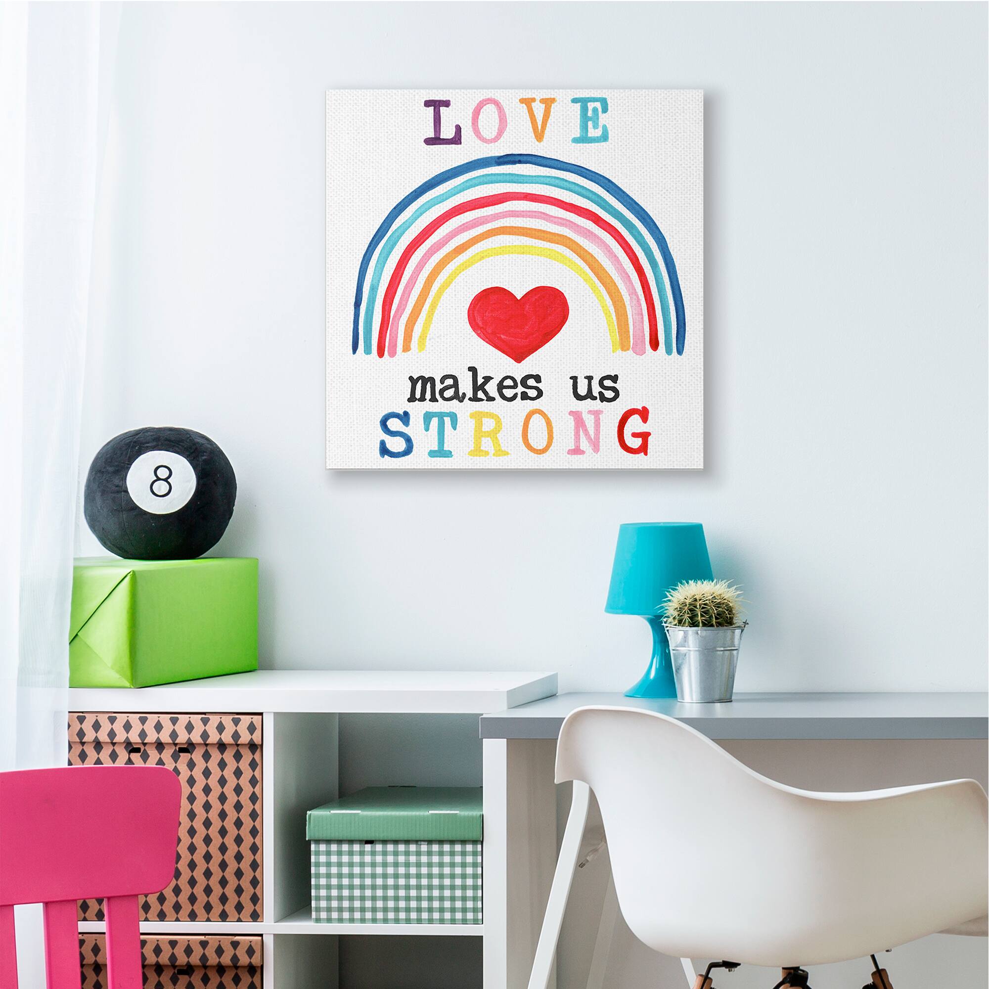 Stupell Industries Love Makes Us Strong Canvas Wall Art