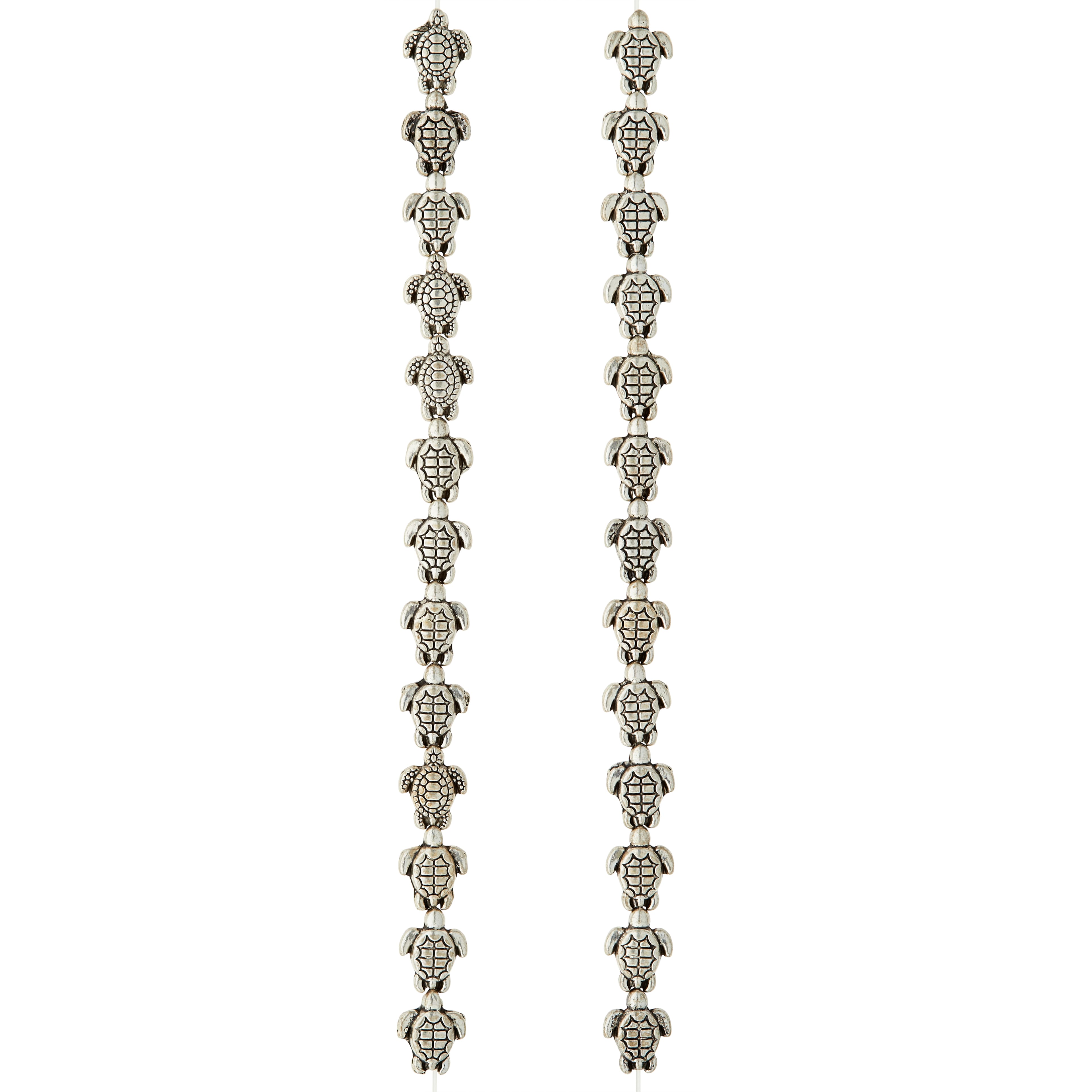 9 Pack: Antique Silver Metal Sea Turtle Beads, 9mm by Bead Landing™