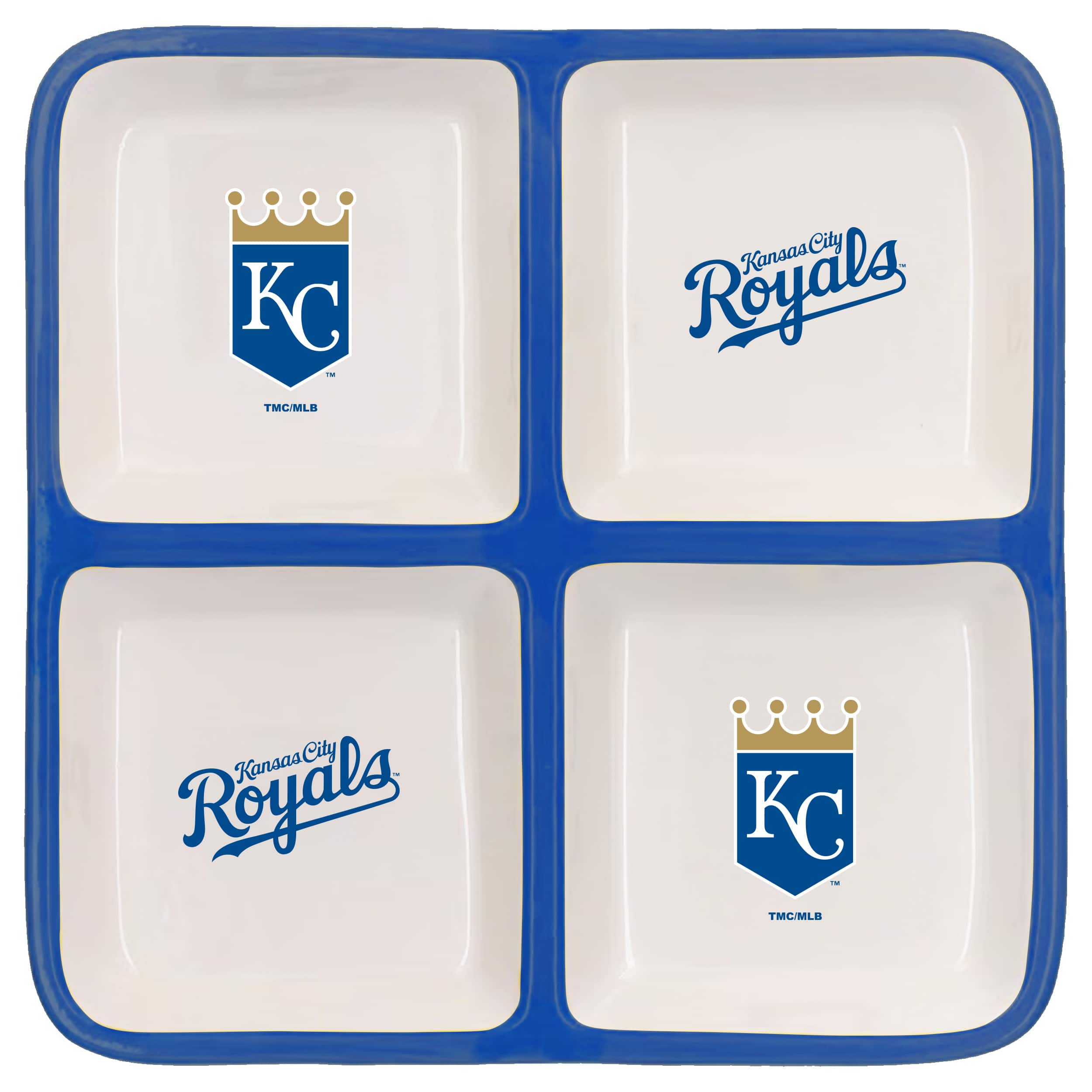 The Memory Company MLB 4 Section Square Ceramic Tray