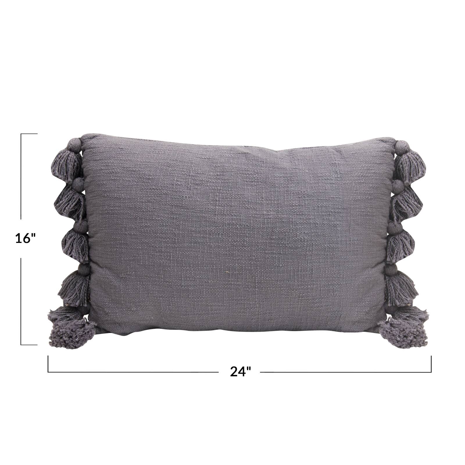 Hello Honey® Blue Lumbar Pillow with Tassels
