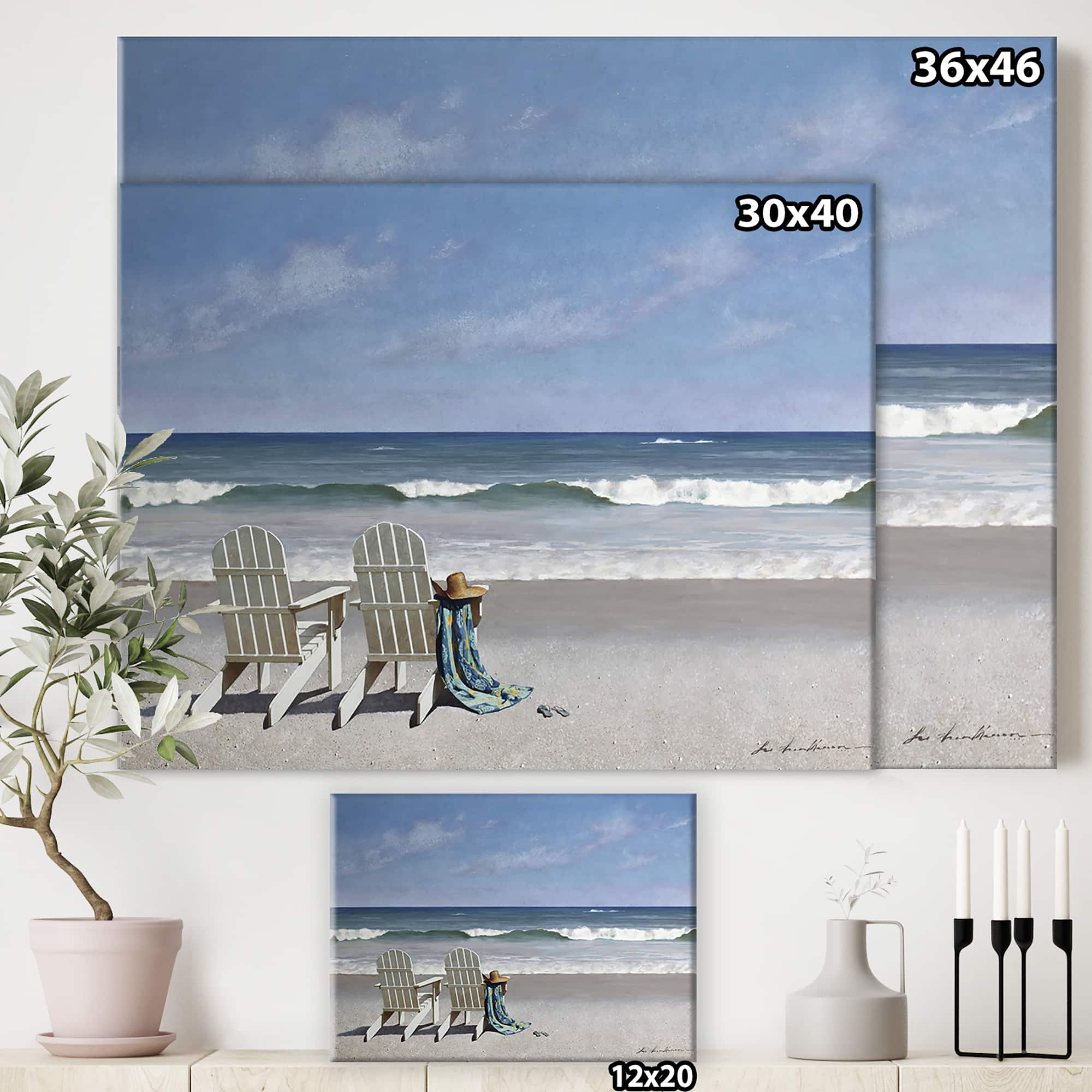 Designart - Tide Watching - Nautical &#x26; Coastal Canvas Art Print