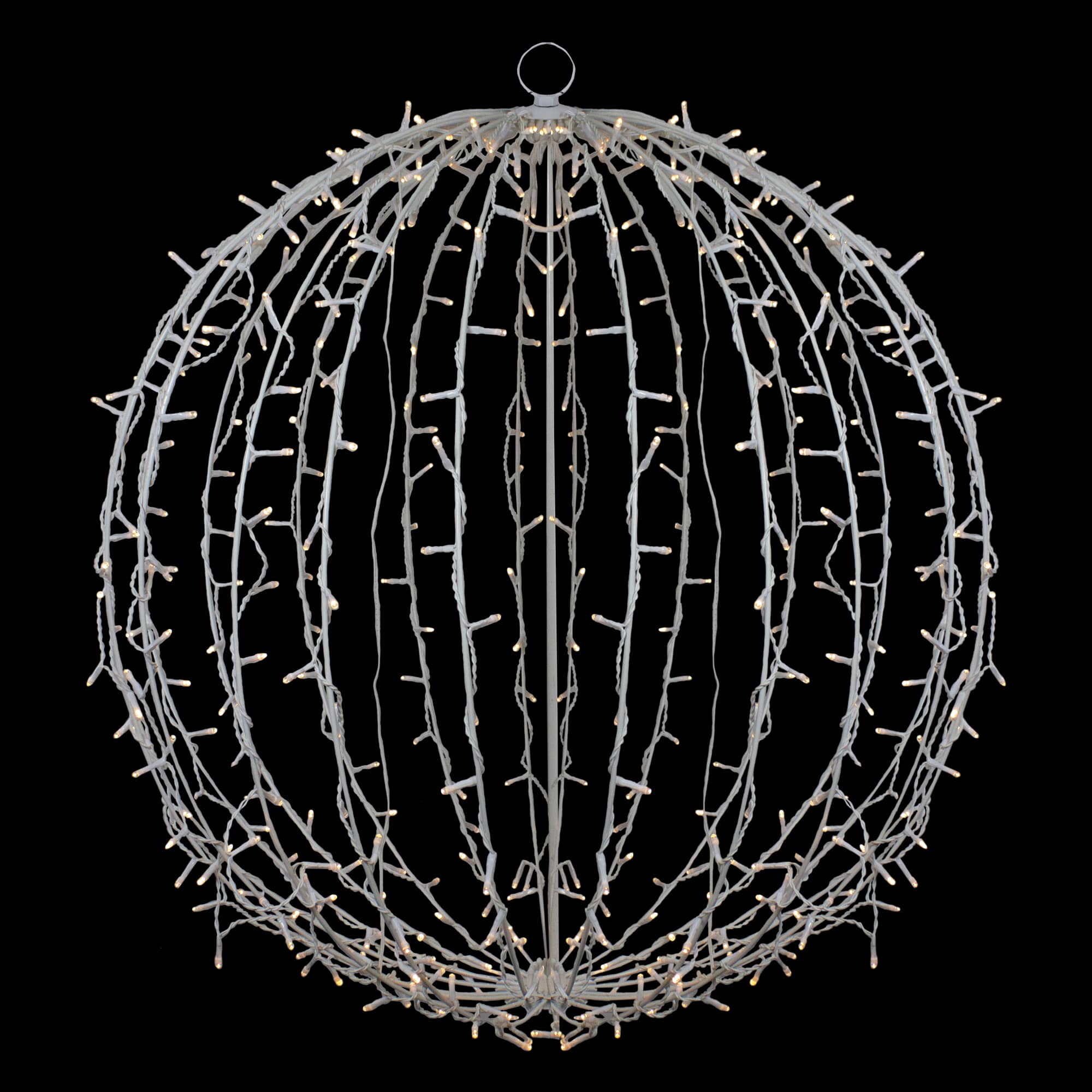30&#x22; LED Lighted 3D Christmas Hanging Ball Decoration