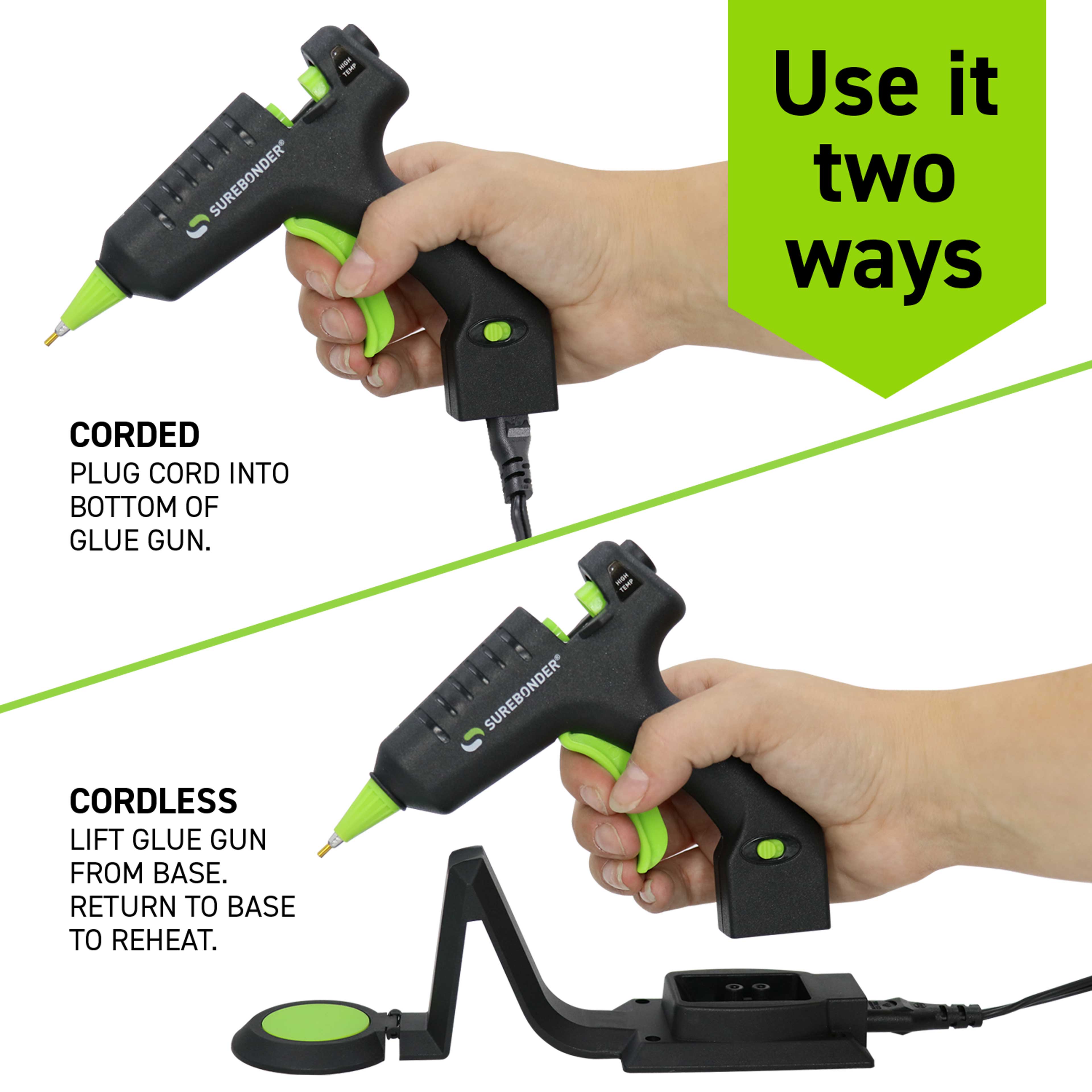 Surebonder® Mini Cordless High Temp Detail Tip Hot Glue Gun
