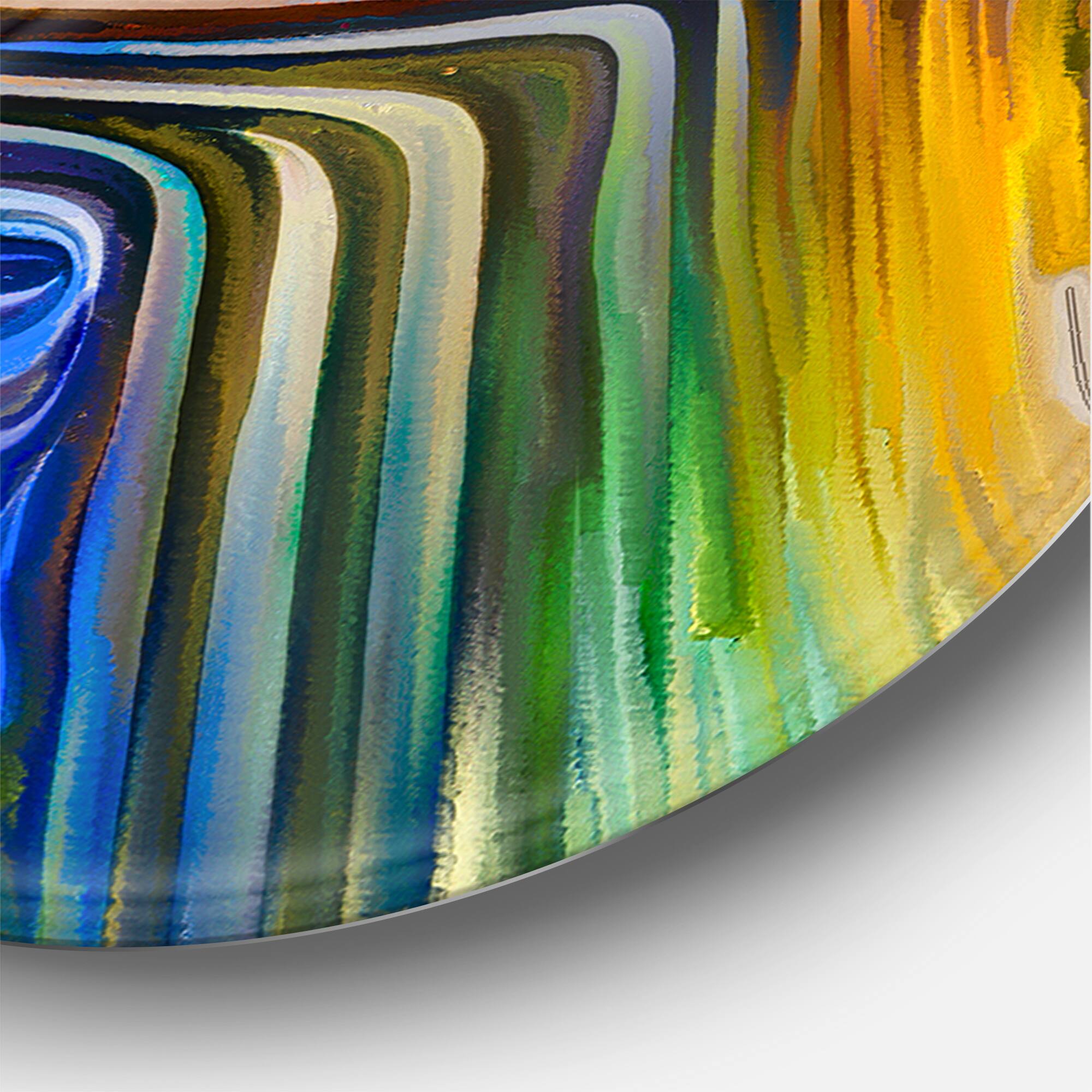 Designart - Colour Fusion III - Modern Metal Circle Wall Art
