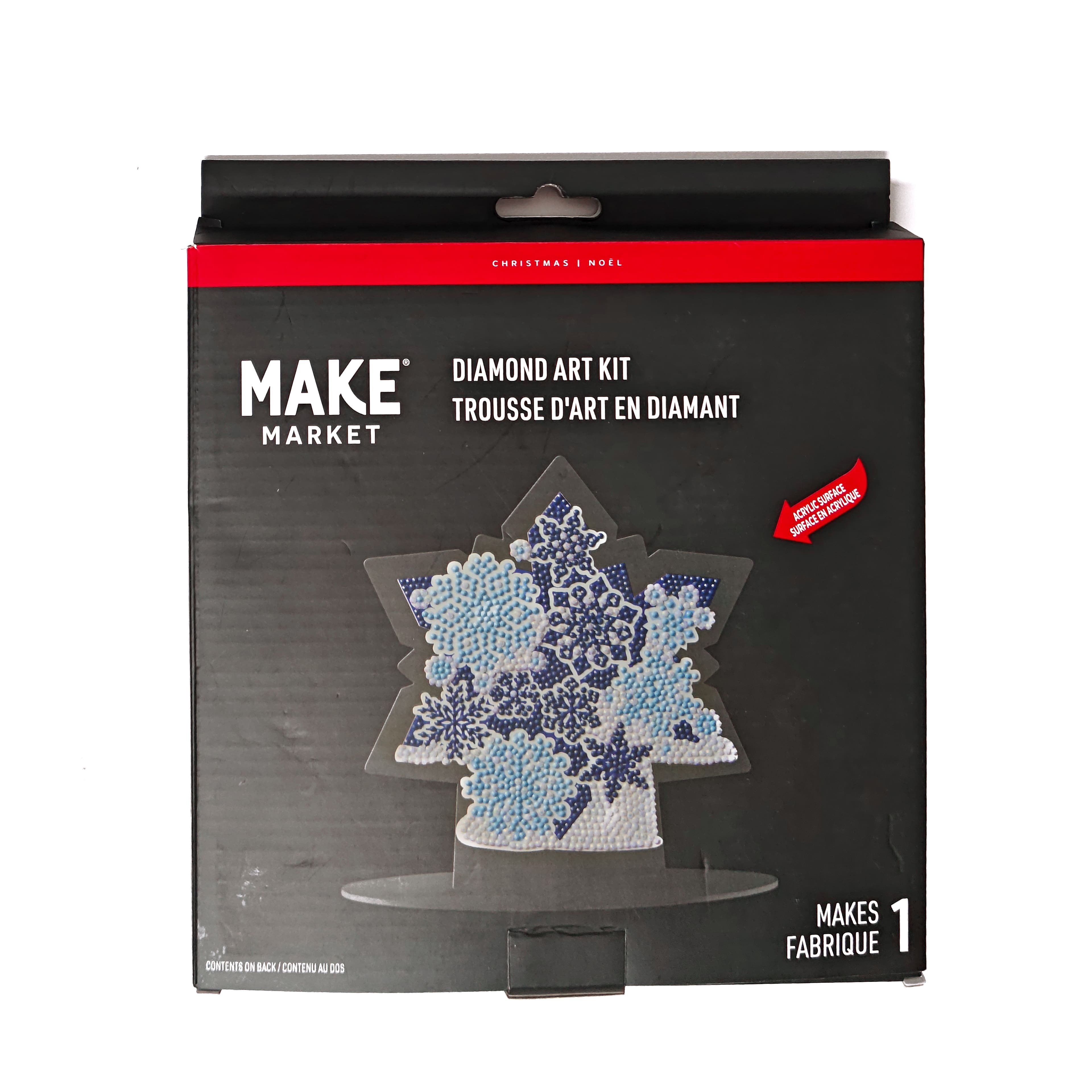 Trousse d&#x2019;art en diamants pour flocon de neige d&#xE9;coratif de table de 20,3&#xA0;cm x 19,8&#xA0;cm de Make Market