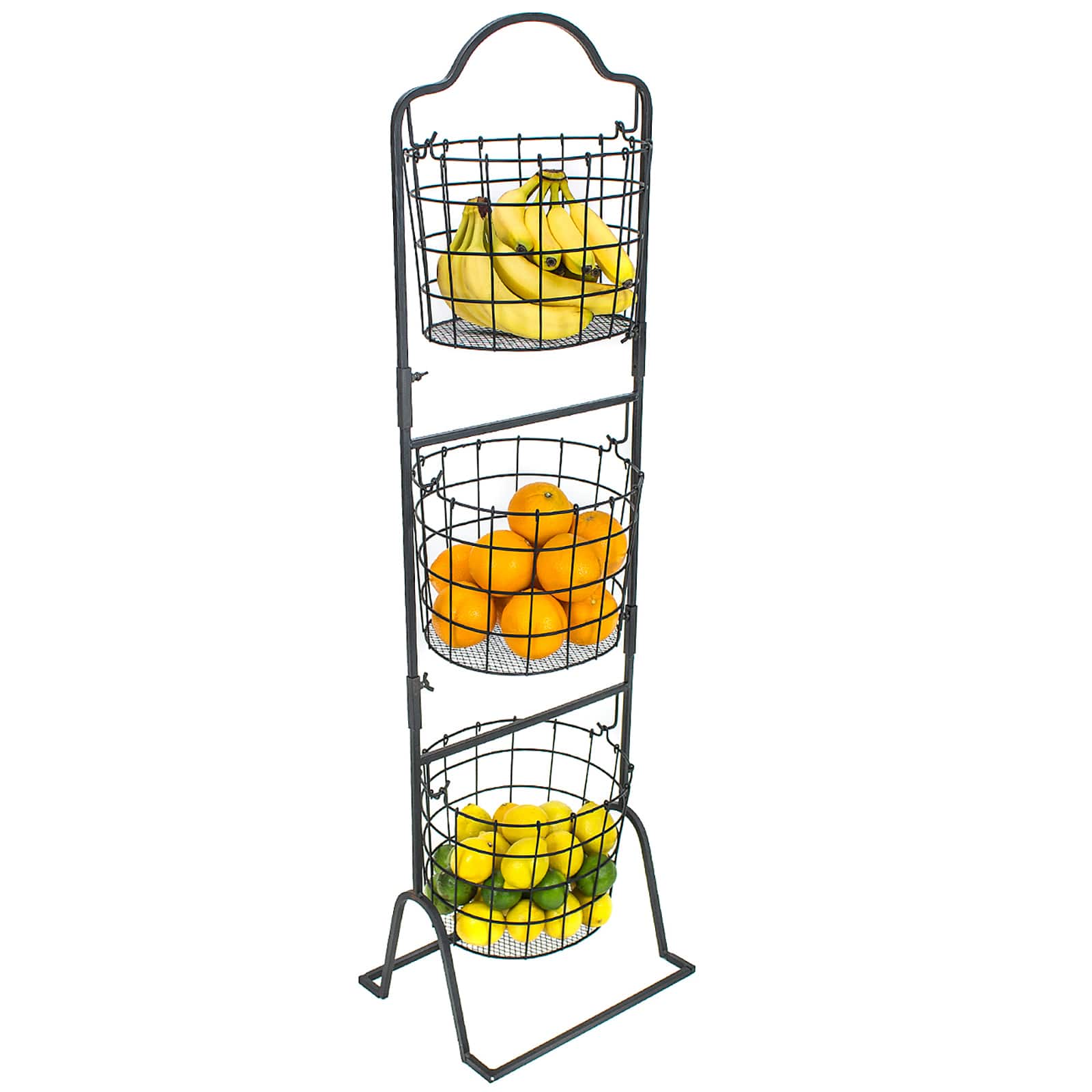 Sorbus 49&#x22; Black 3-Tier Hanging Basket Stand