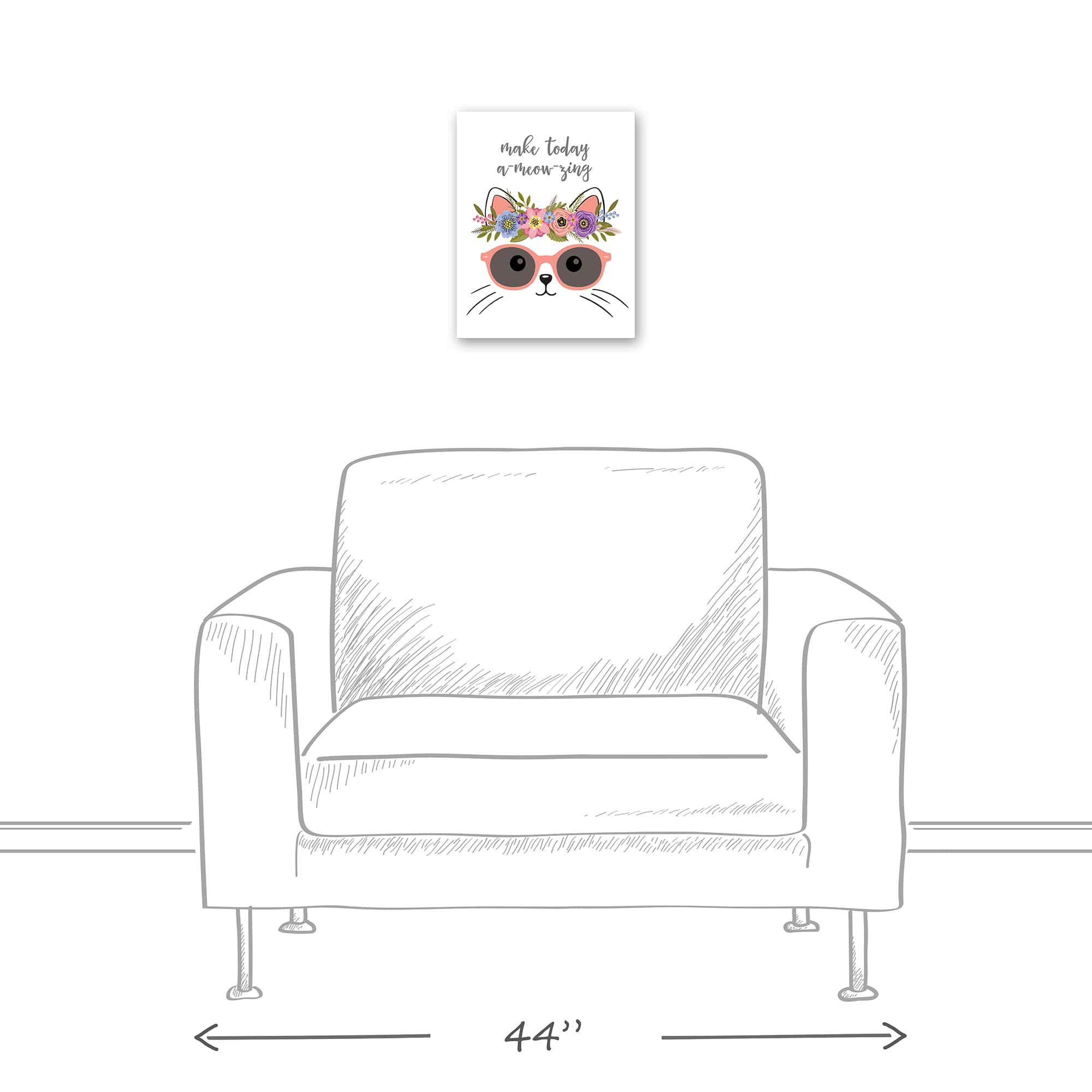 Make Today A Meow-Zing Canvas Wall Art