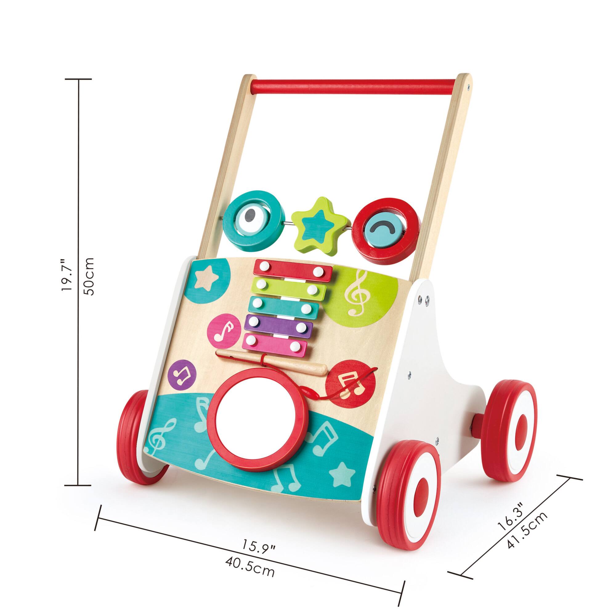 Hape My First Musical Walker Wooden Push & Pull Learning Walker