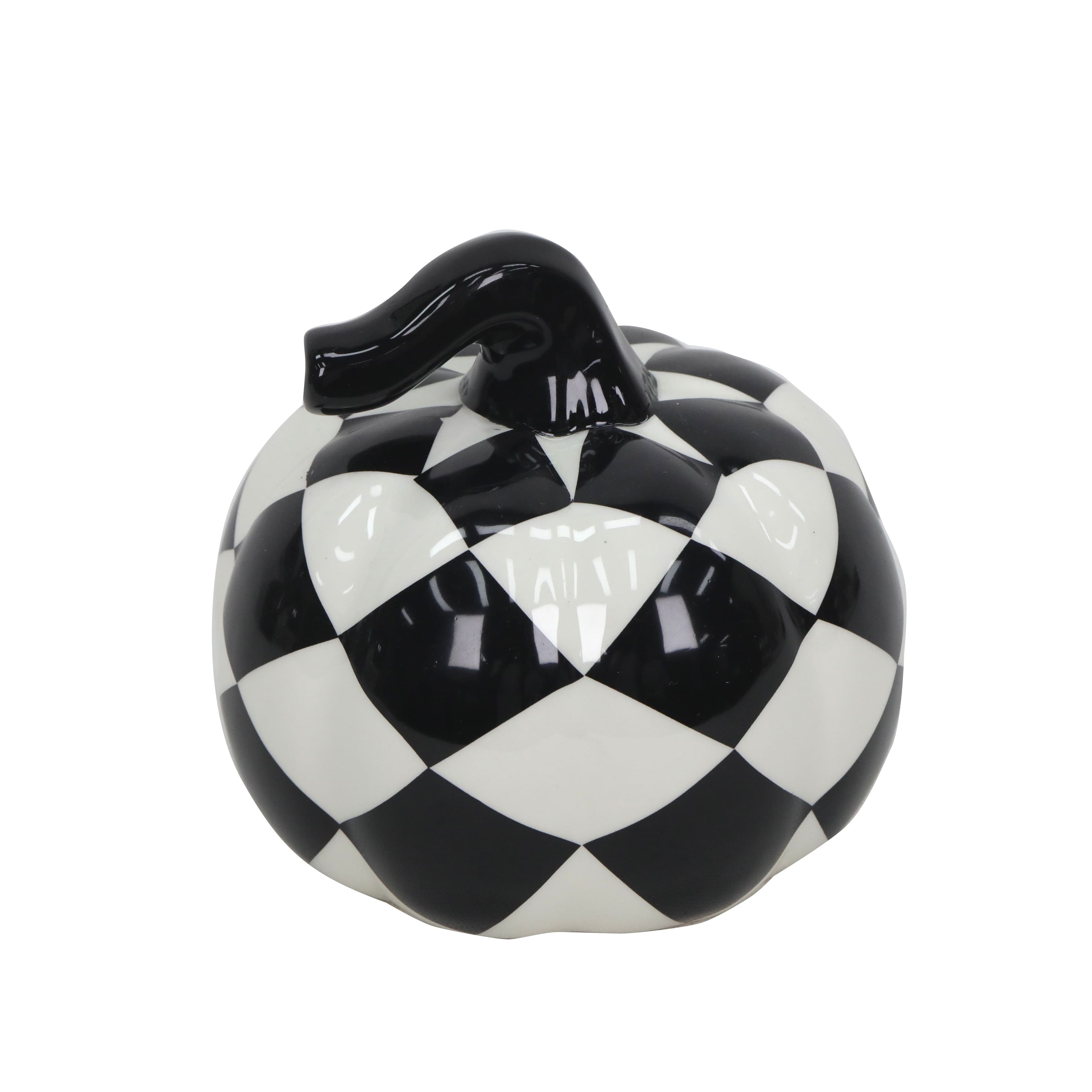 Black &#x26; White Harlequin Pumpkin Tabletop D&#xE9;cor by Ashland&#xAE;