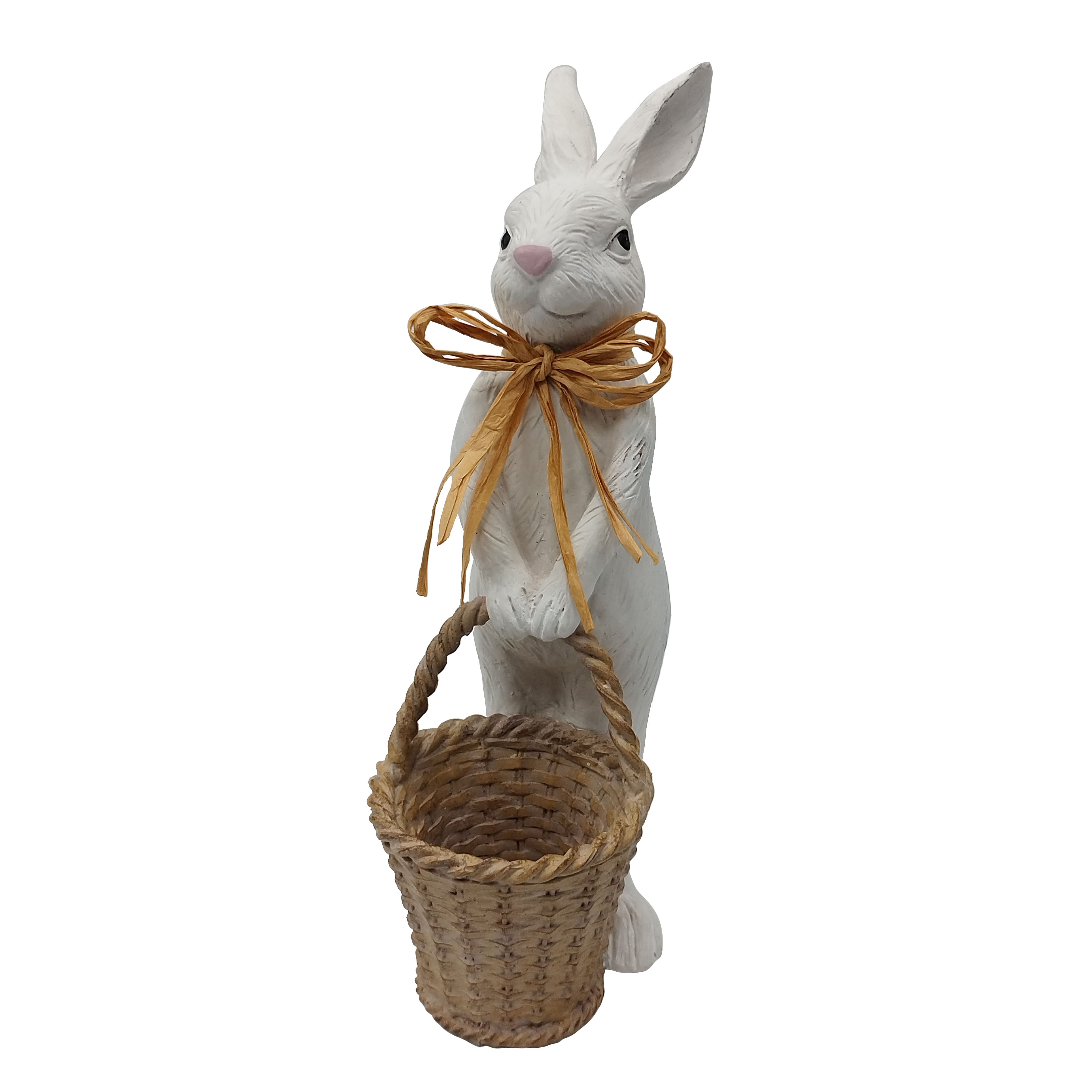 12.75" Bunny with Basket Tabletop Décor by Ashland®