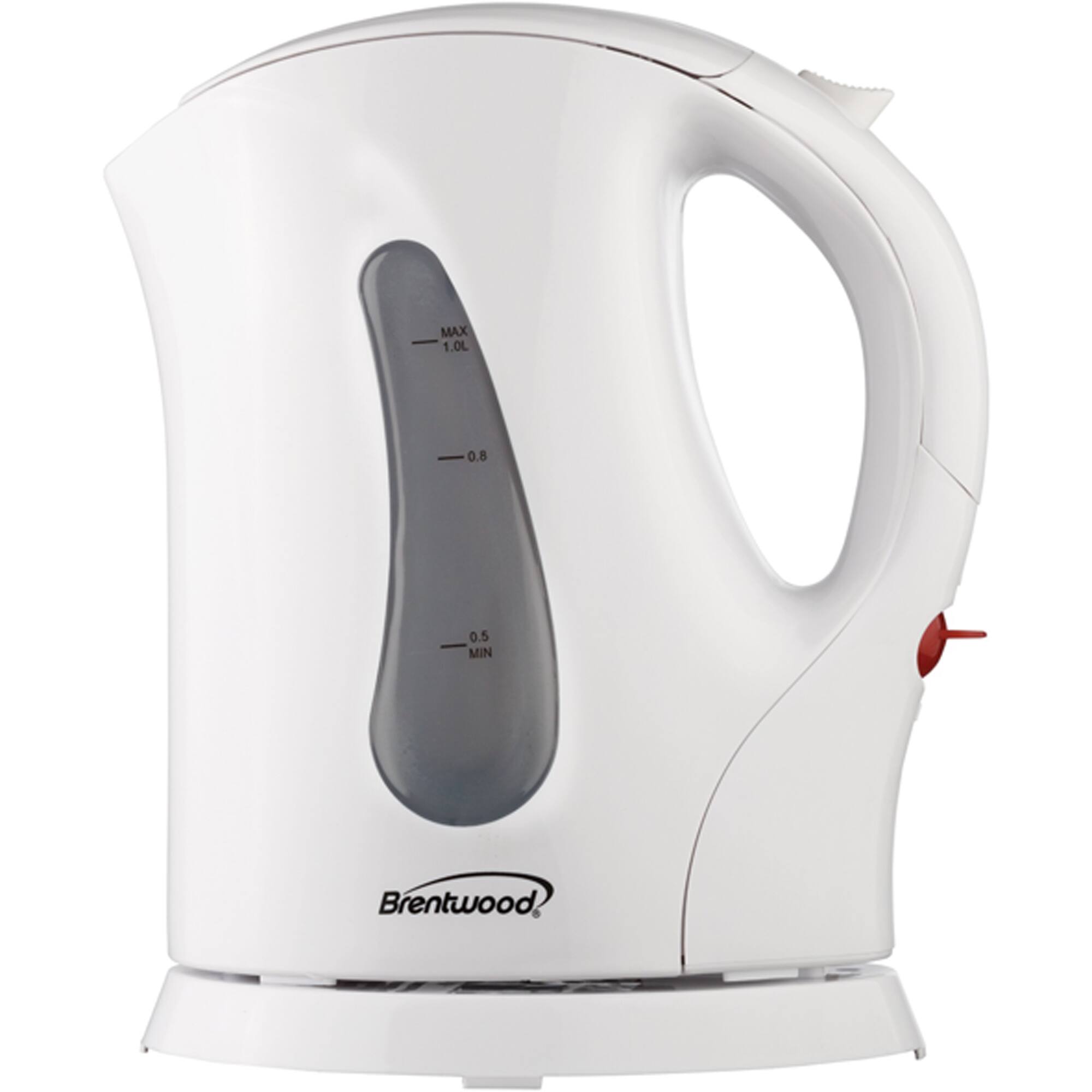 Brentwood White 1L BPA-Free Cordless Electric Kettle