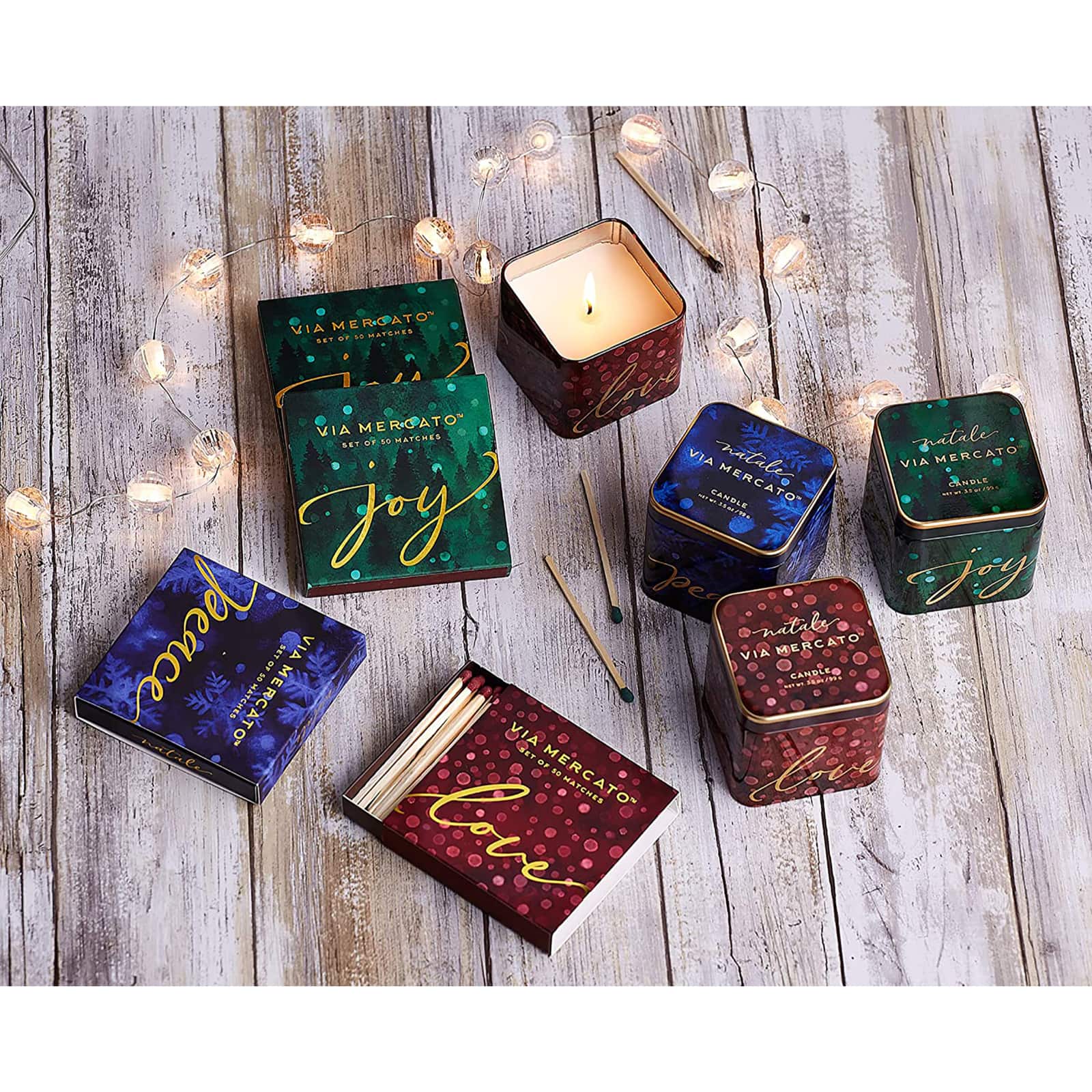 European Soaps Natale Square Jar Candle