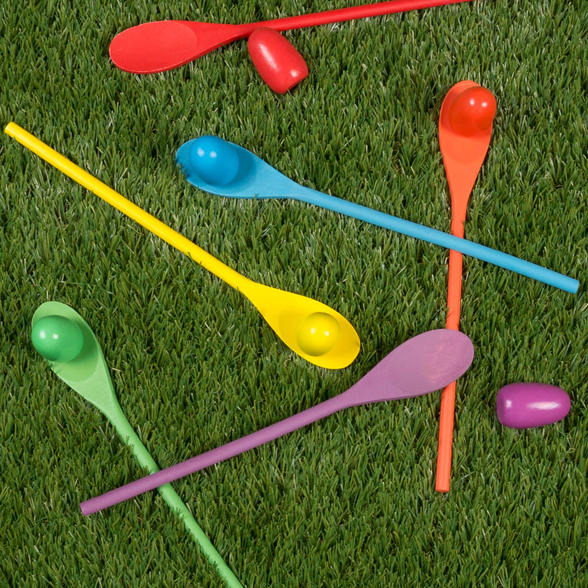 Toy Time Wooden Egg &#x26; Spoon Race Game Set