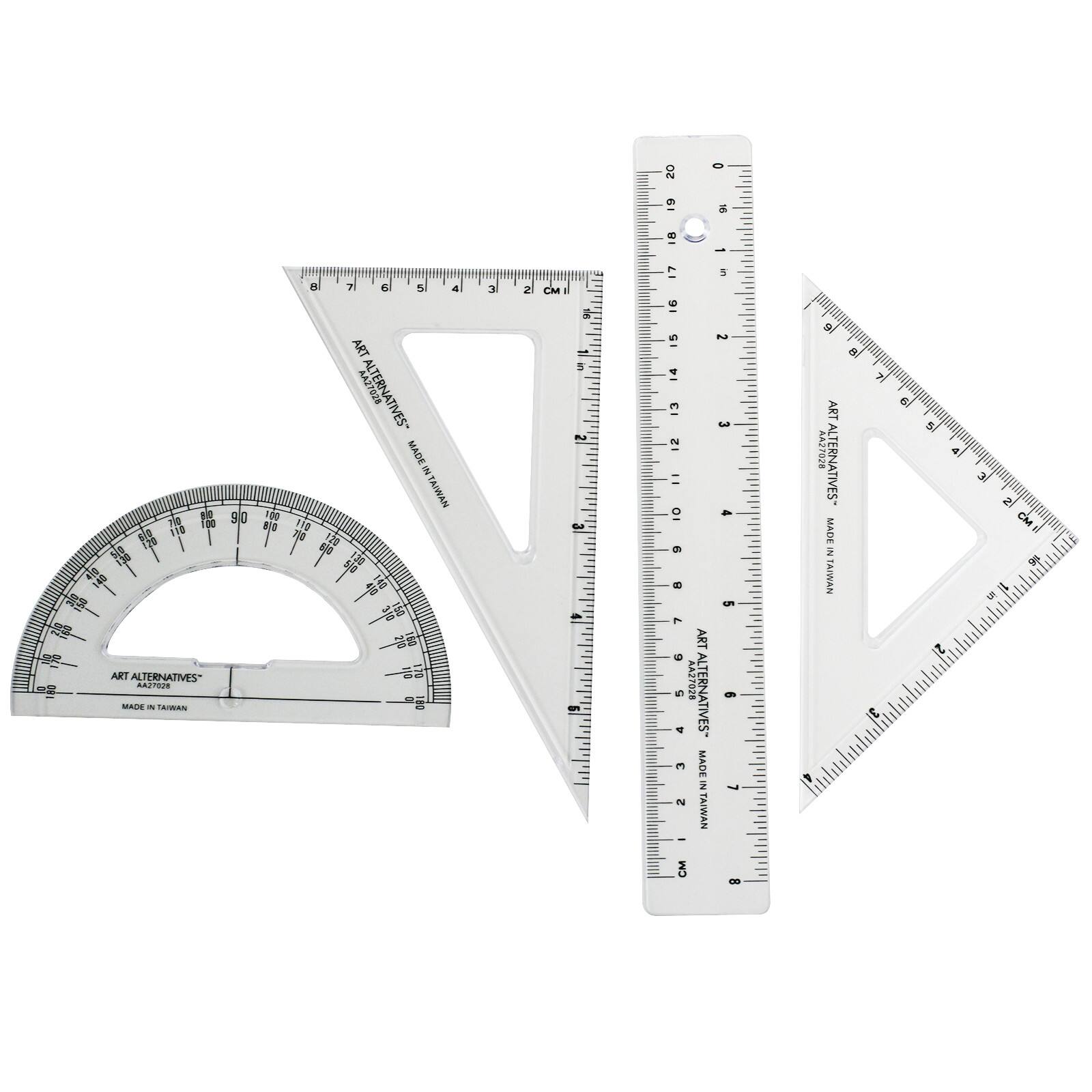 12 Pack: Art Alternatives Combo Geometry Set with 8&#x22; Ruler