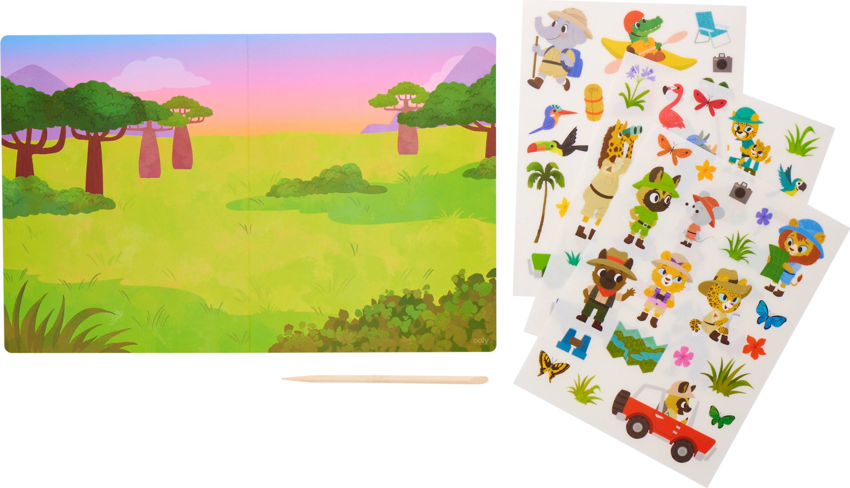 OOLY Jungle Journey Set The Scene Transfer Stickers Magic