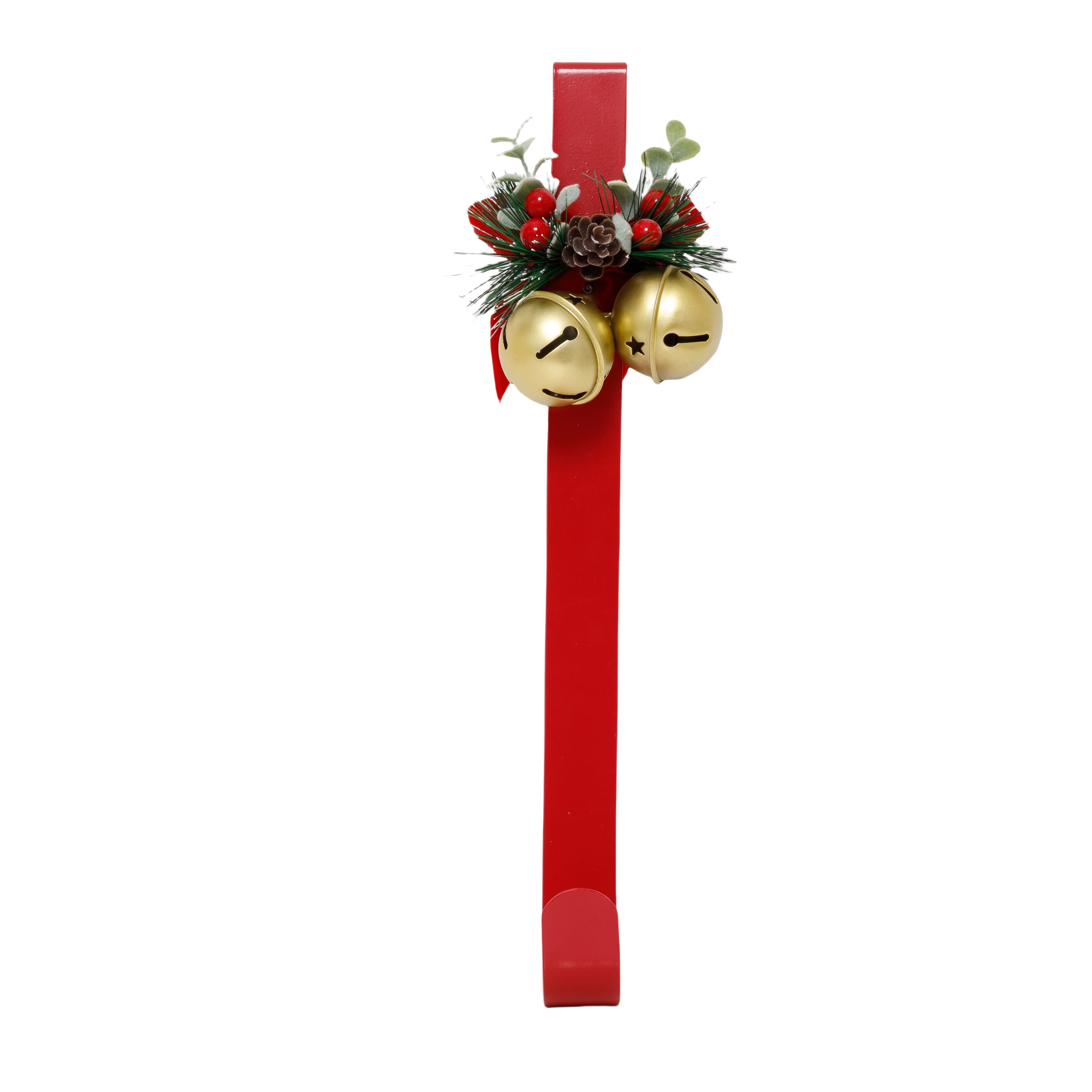 15&#x22; Red Wreath Hanger with Bells by Ashland&#xAE;