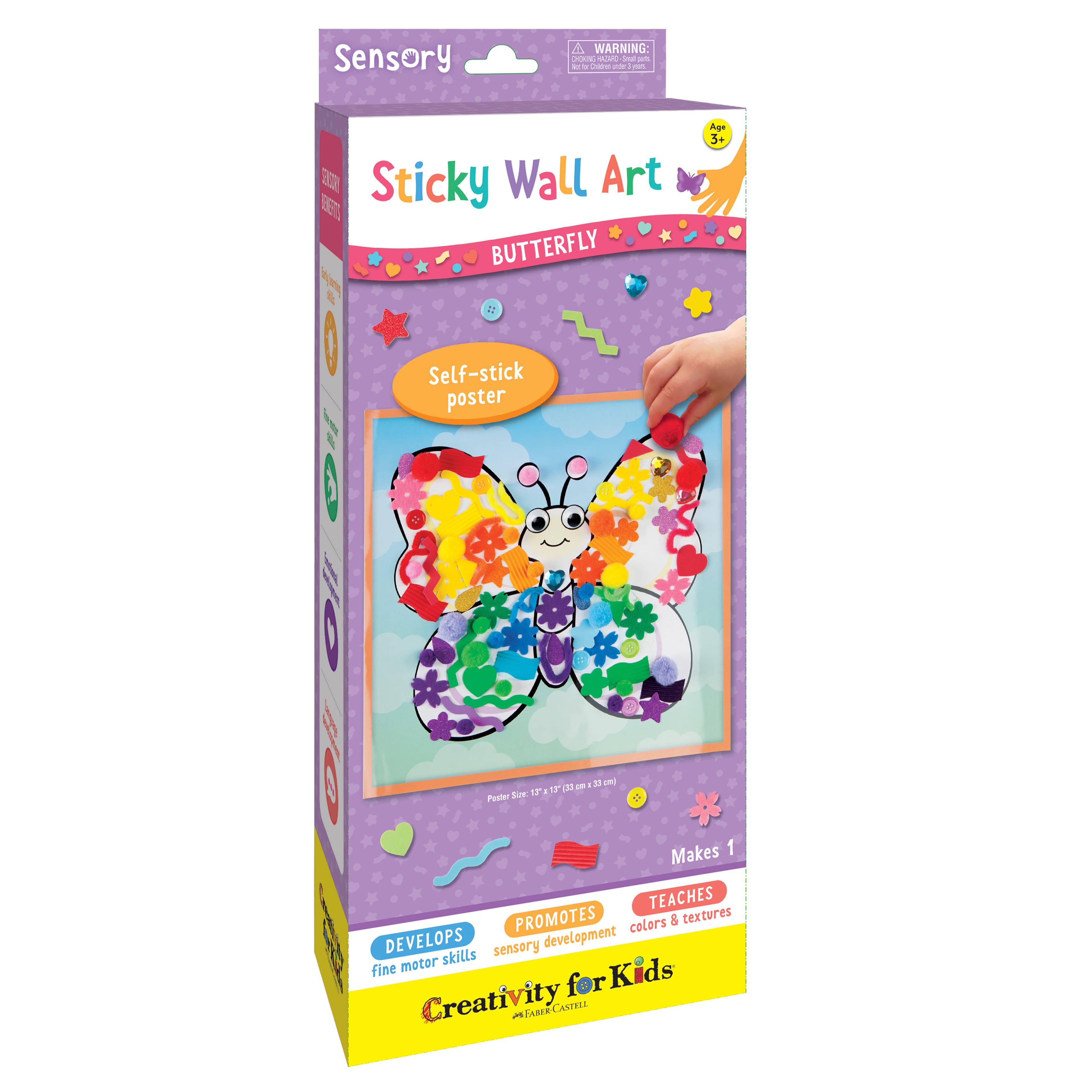 6 Pack: Creativity for Kids&#xAE; Butterfly Sticky Wall Art Kit