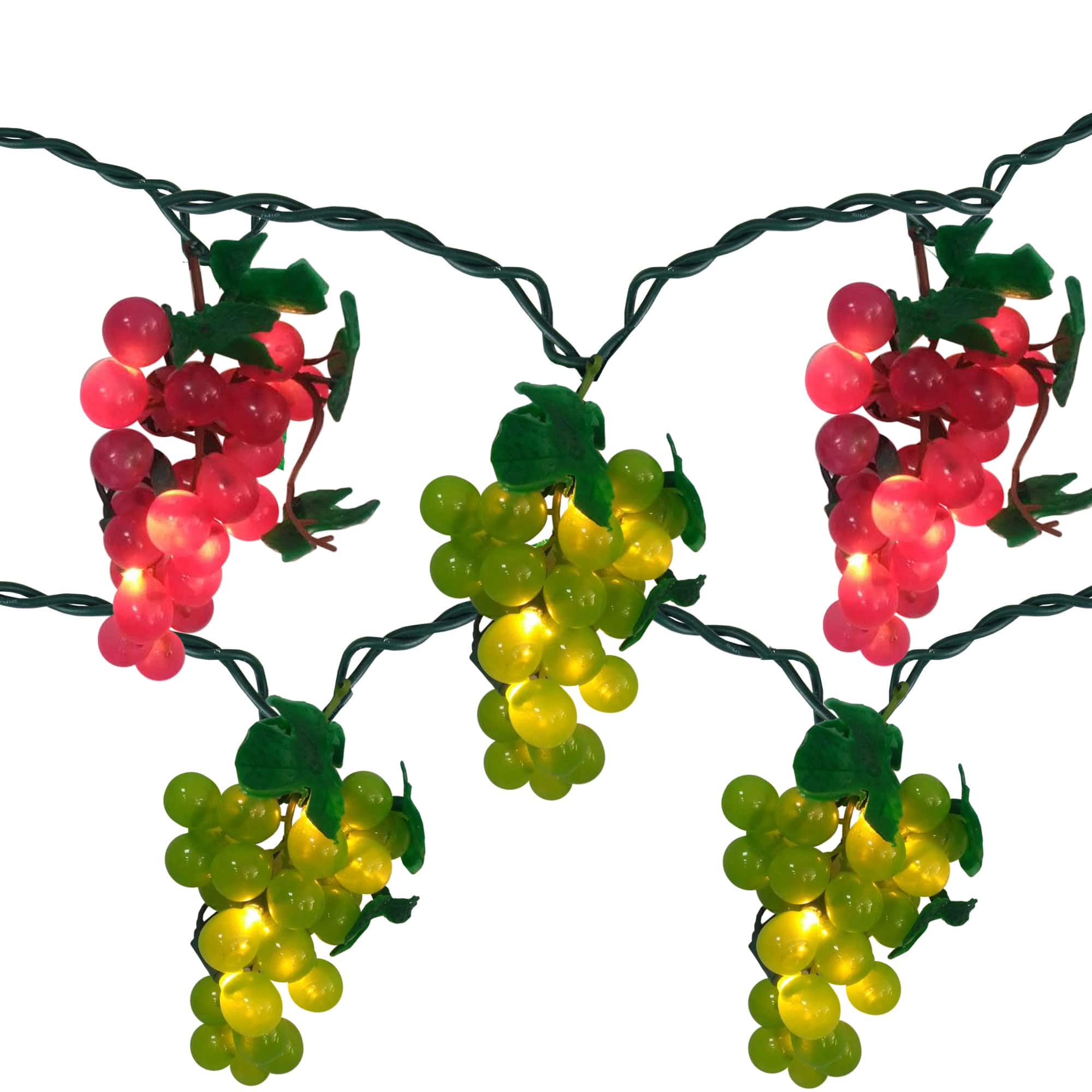 6ft. Red & Green Grape Cluster String Lights