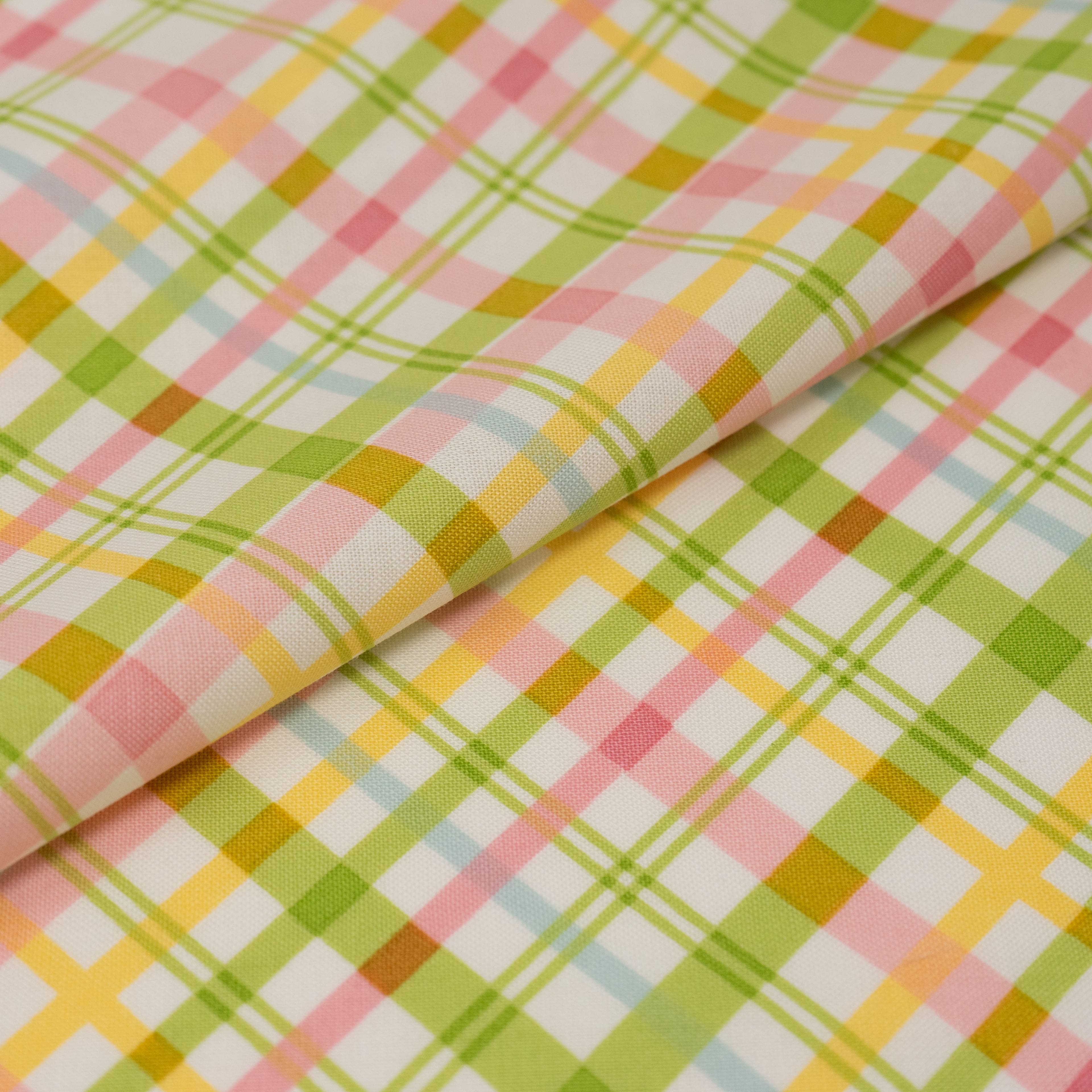 10 yd. Full Bolt: SINGER® Pastel Plaid Cotton Fabric