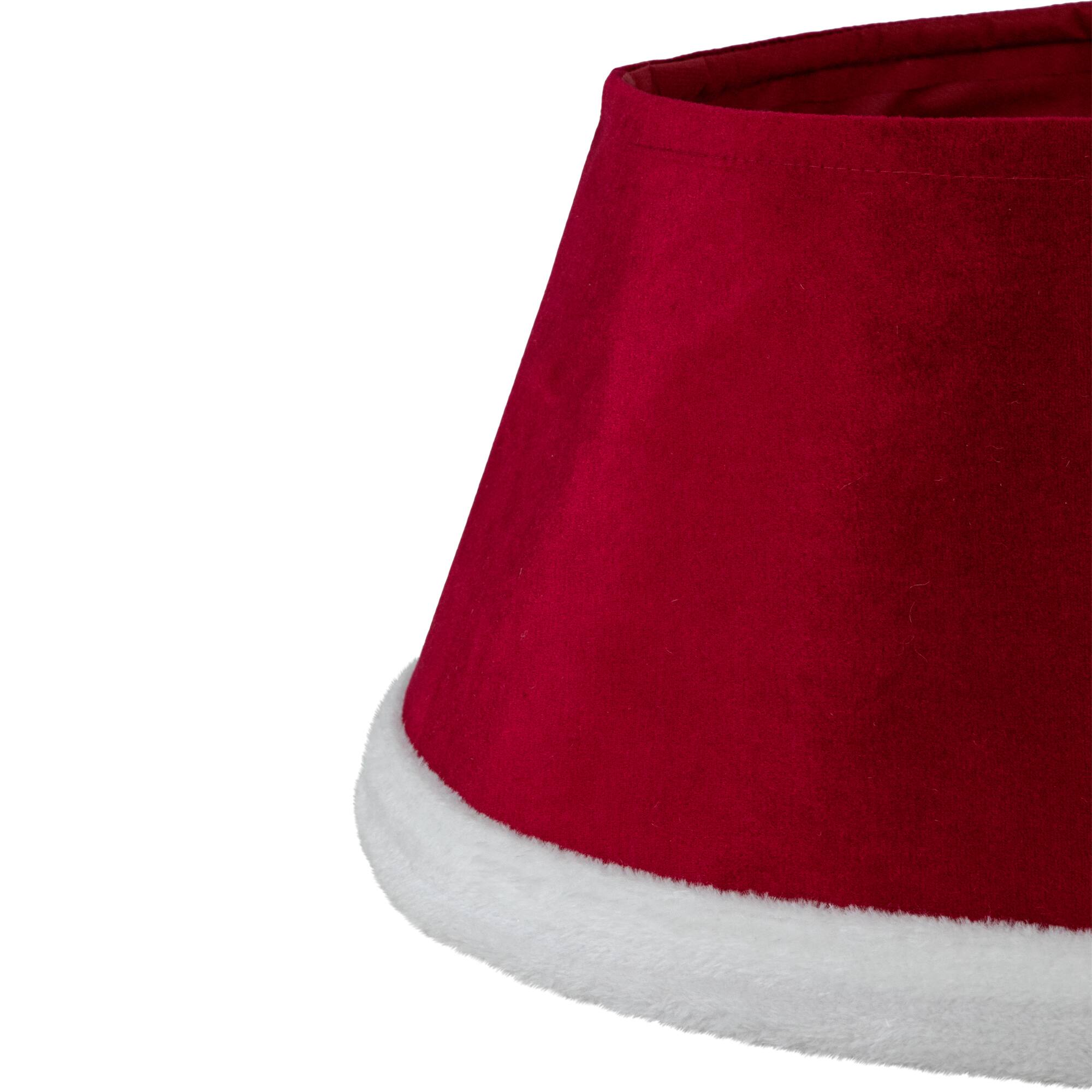 25" Red Santa Suit Round Christmas Tree Collar