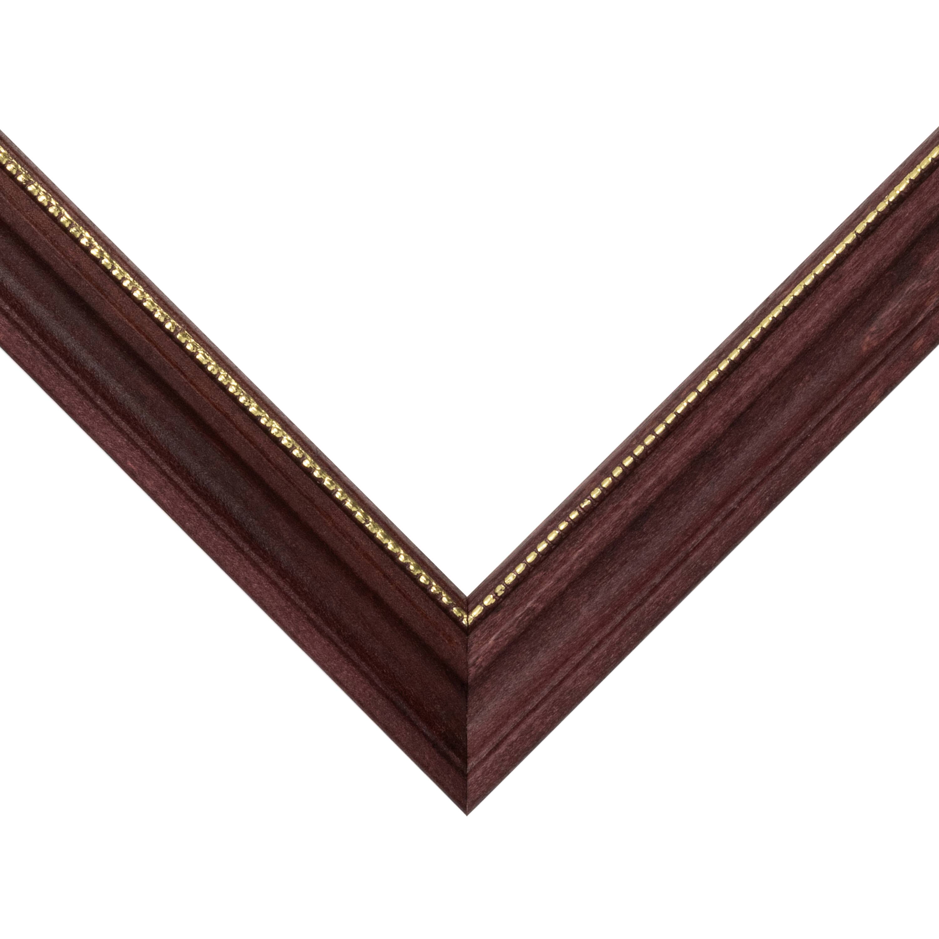 Frame USA Boardroom Cherry with Gold Bead Single Image Picture Frame