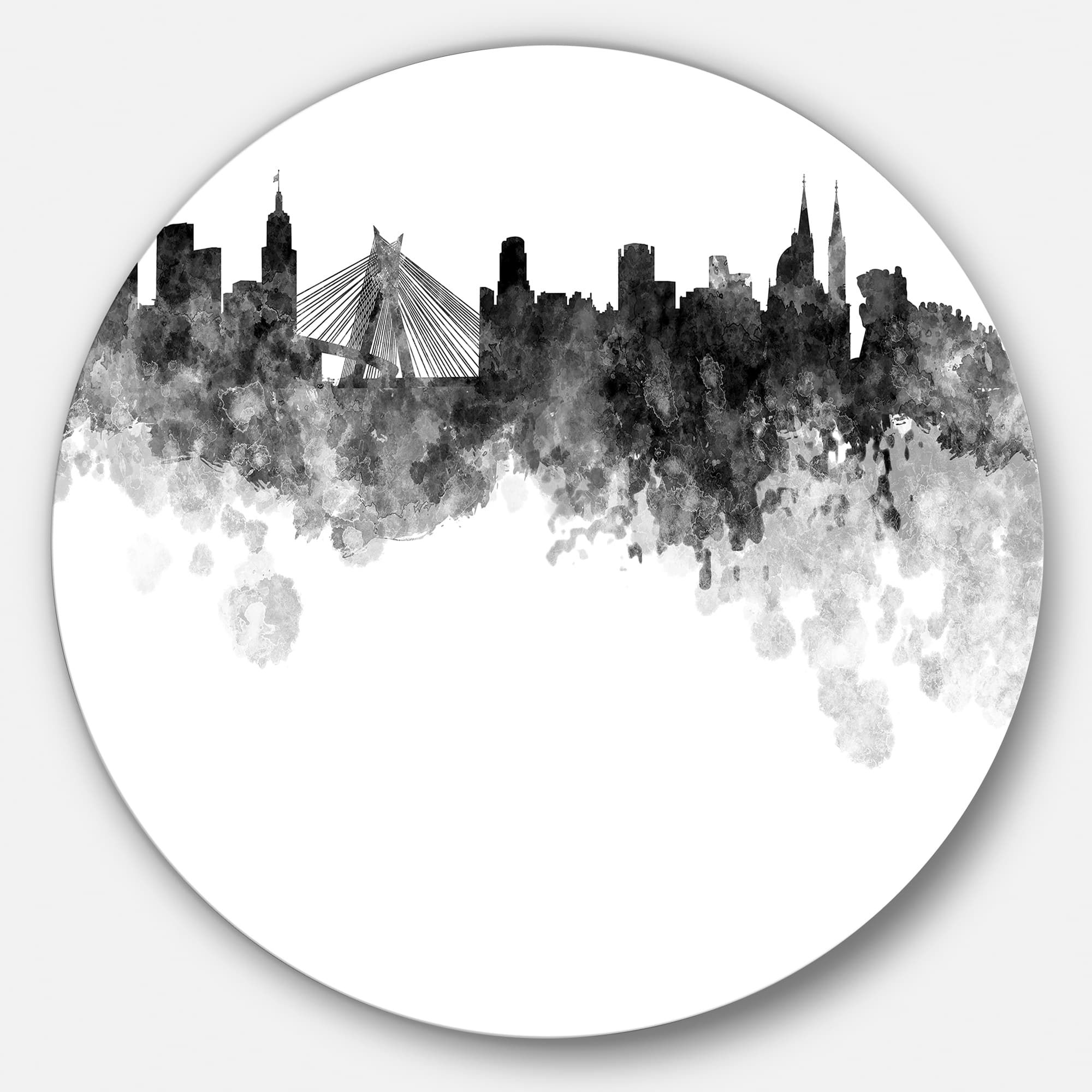 Designart - Sao Paulo Skyline&#x27; Disc Cityscape Metal Artwork Print