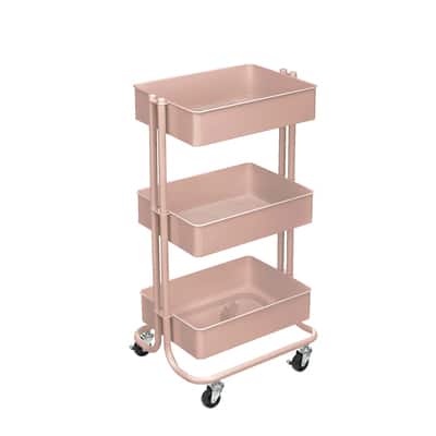 Rose Gold Lexington 3-Tier Rolling Cart By Recollections™ image