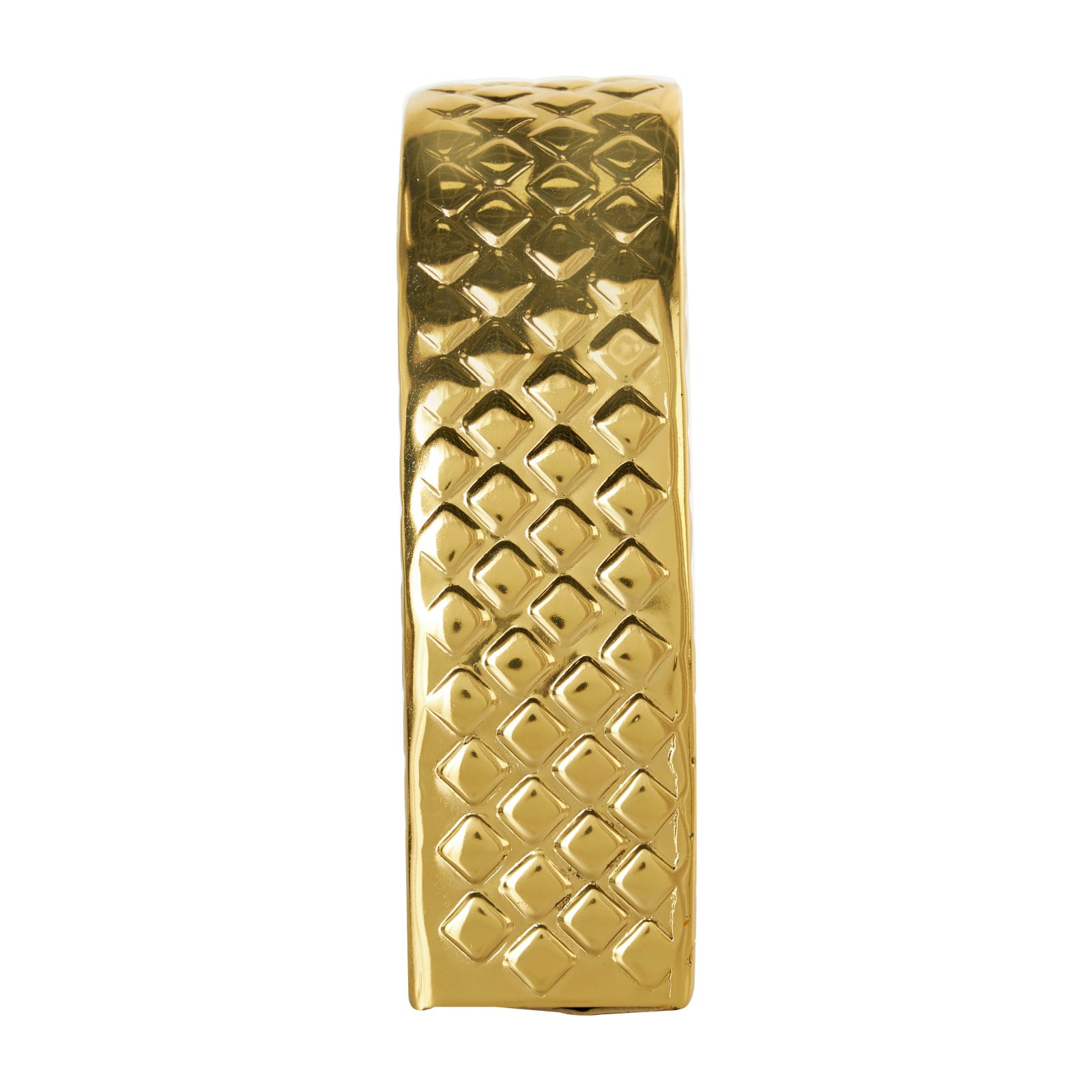 9" Gold Aluminum Heart Slanted Sculpture