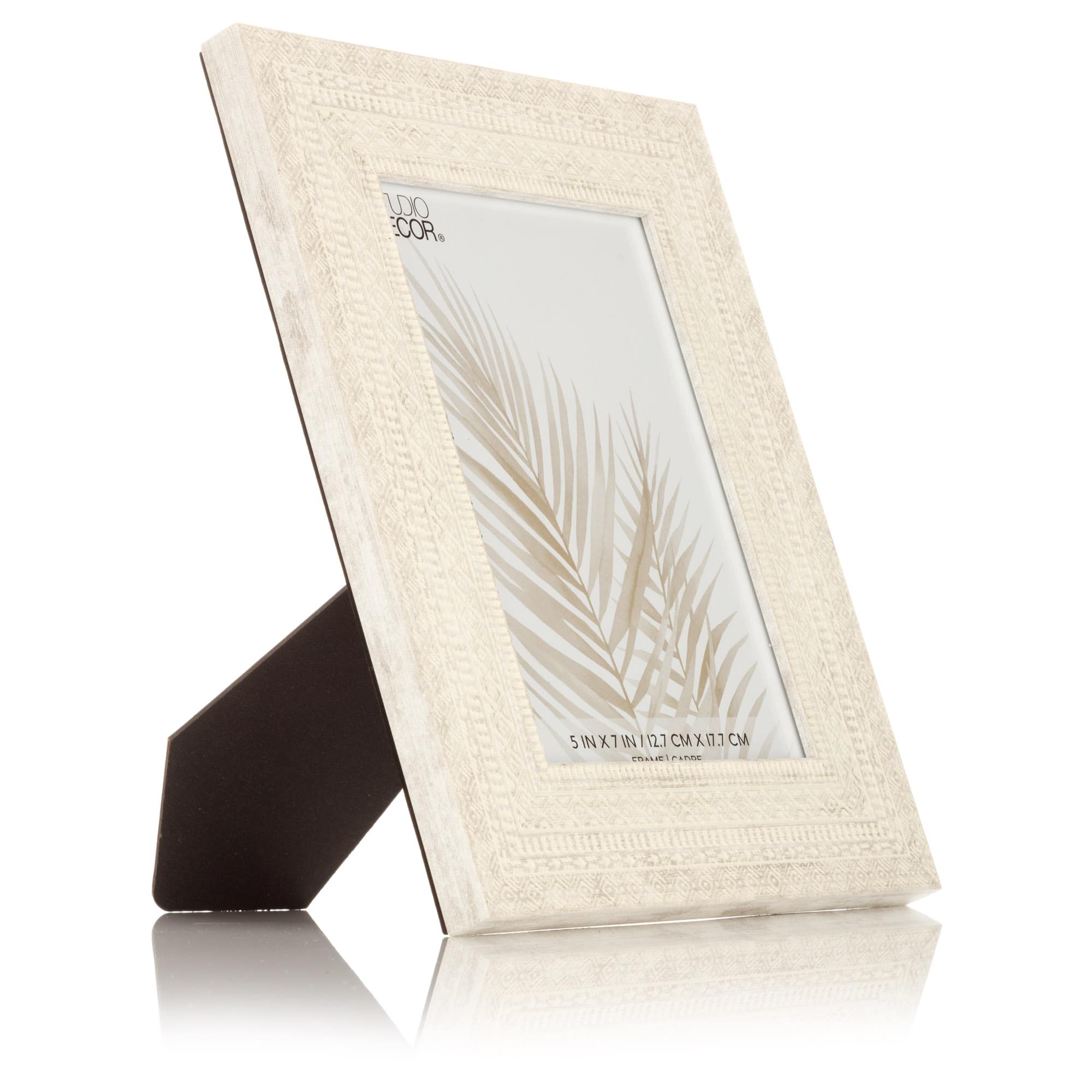 White Woven Embossed 5&#x22; x 7&#x22; Picture Frame by Studio D&#xE9;cor&#xAE;