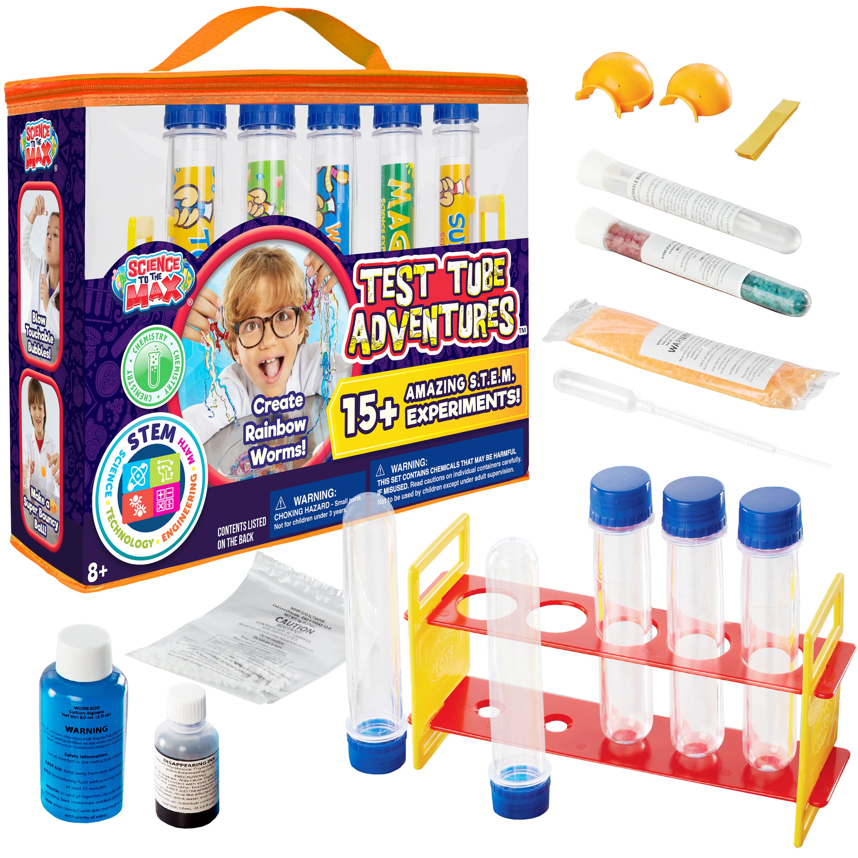 Blow Bubbles You Can Catch Set of 4 *FREE DELIVERY Touchable Test Tube Bubbles 