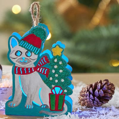 Christmas LED Wood Cat | Projects | Michaels