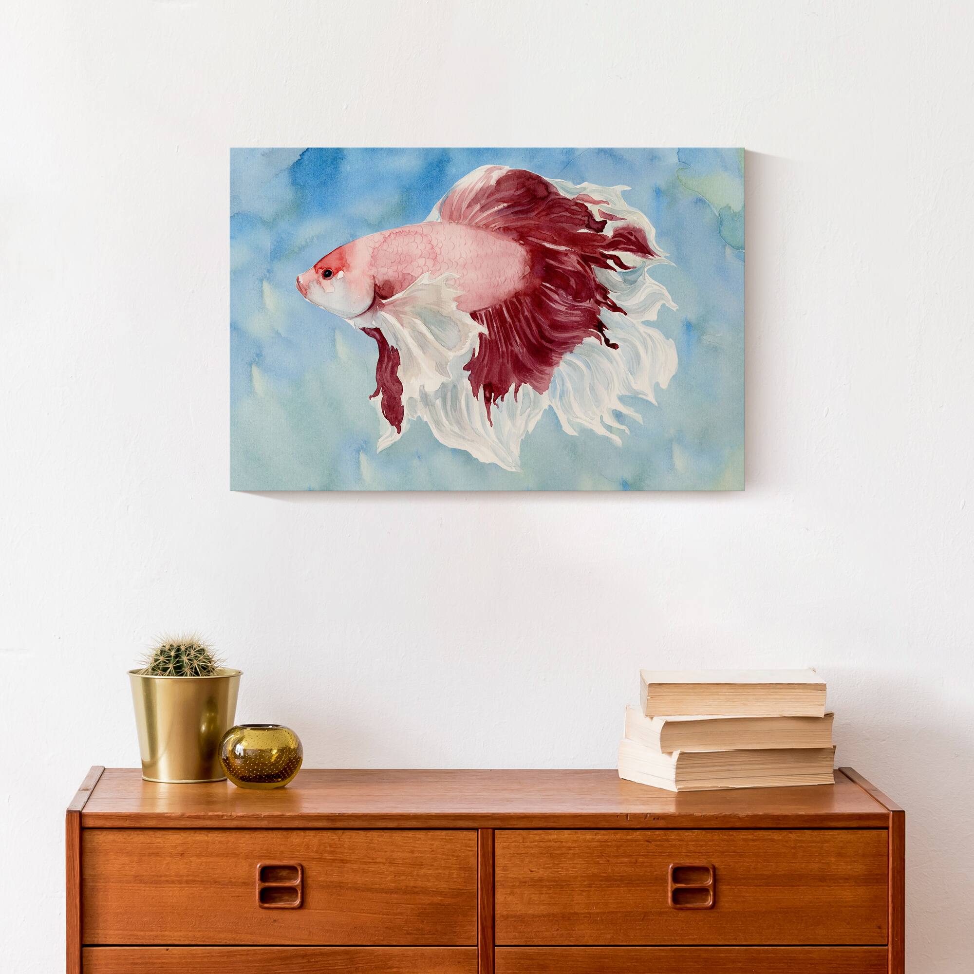 Red Fish 18&#x22; x 12&#x27; Canvas Wall Art