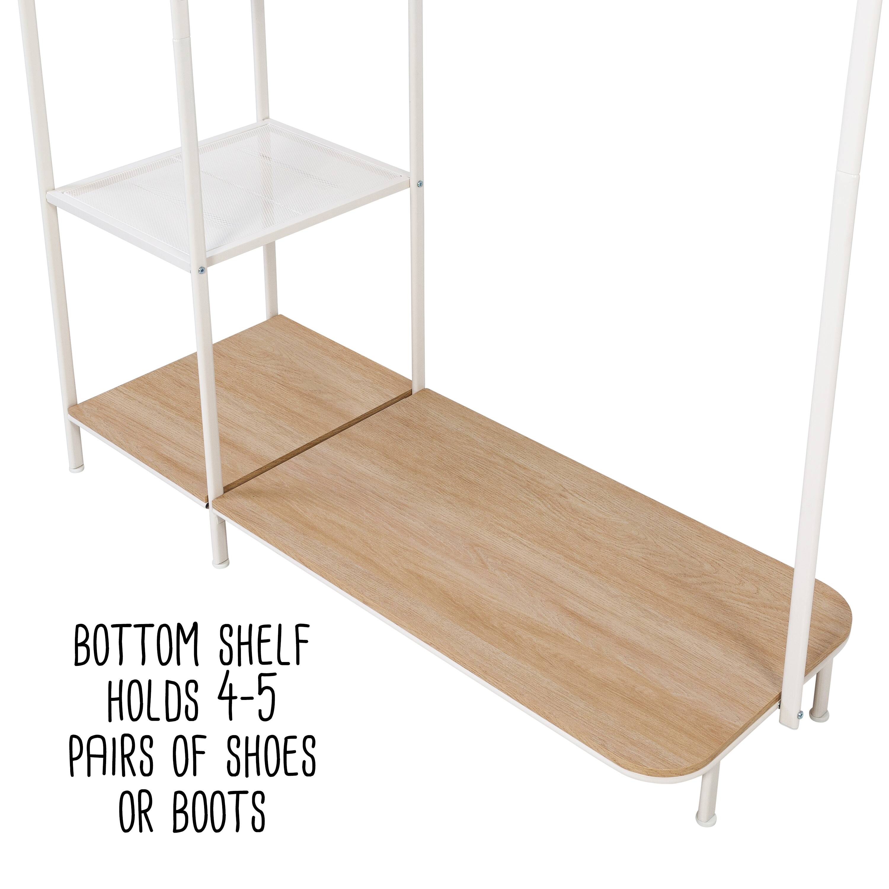 Honey Can Do Garment Rack with Shelves & Shoe Storage
