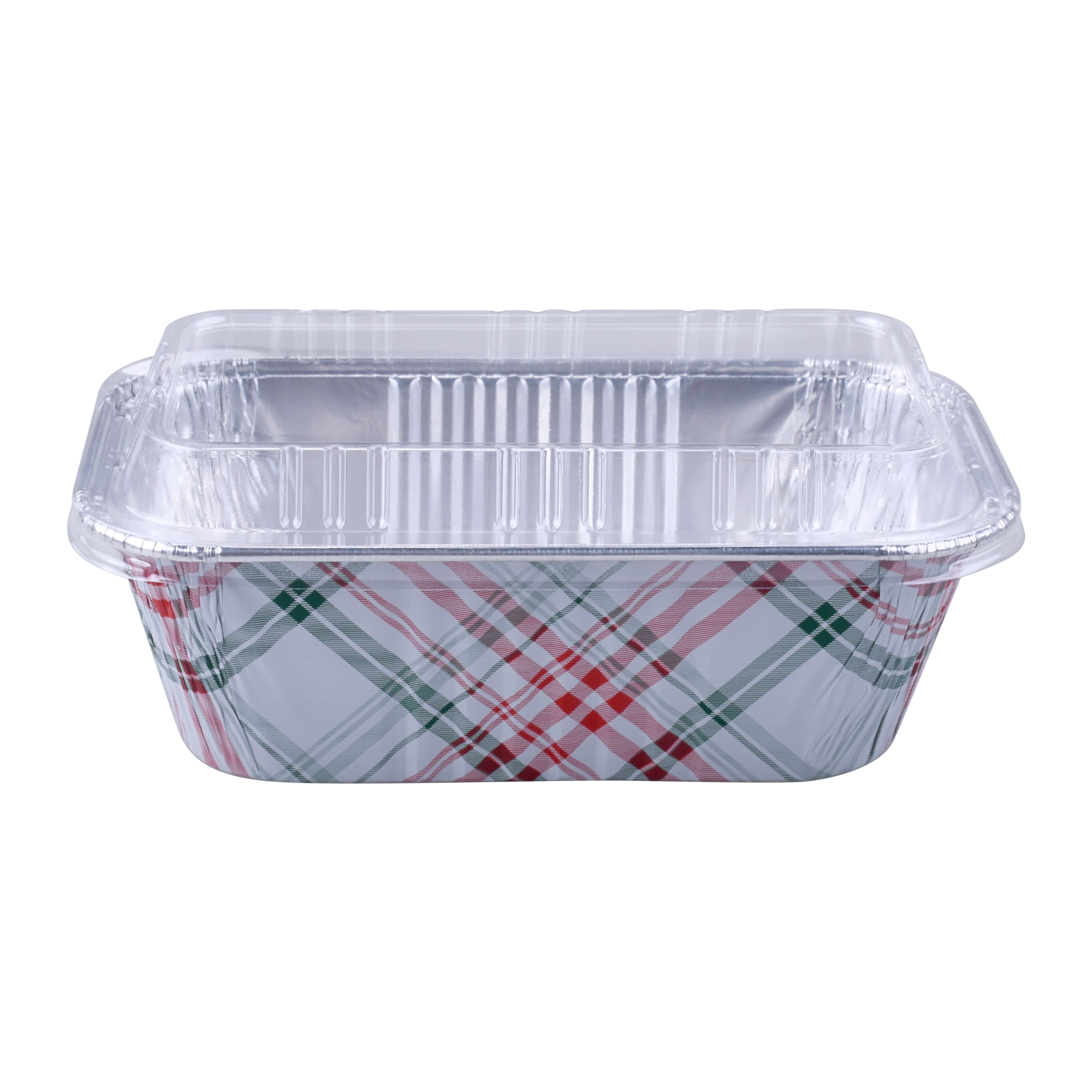 Christmas Plaid Mini Loaf Aluminum Baking Pan Sets, 6ct. by Celebrate It&#xAE;