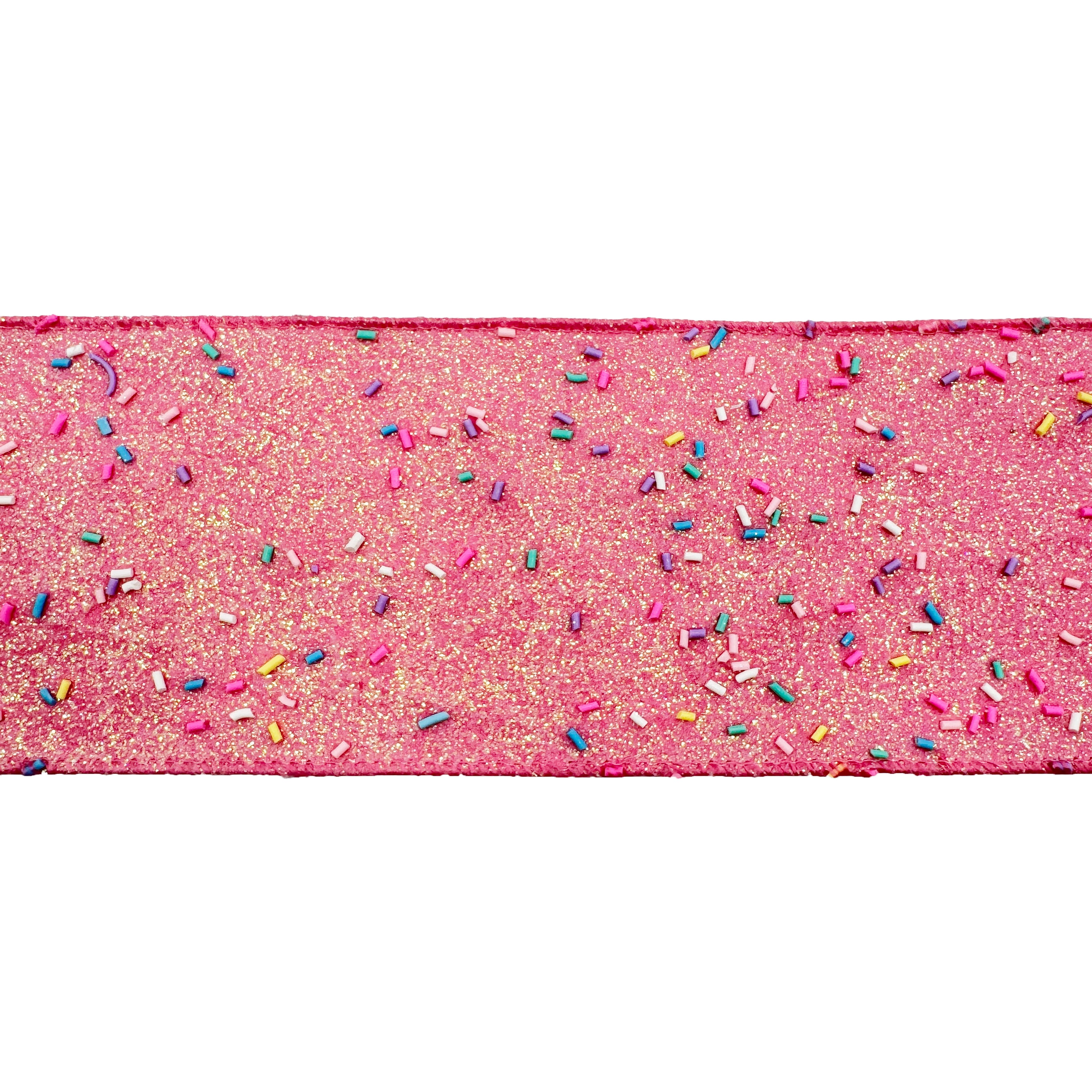 3.5&#x22; x 15ft. Pink Sugar Sprinkles Wired Ribbon by Celebrate It&#xAE;