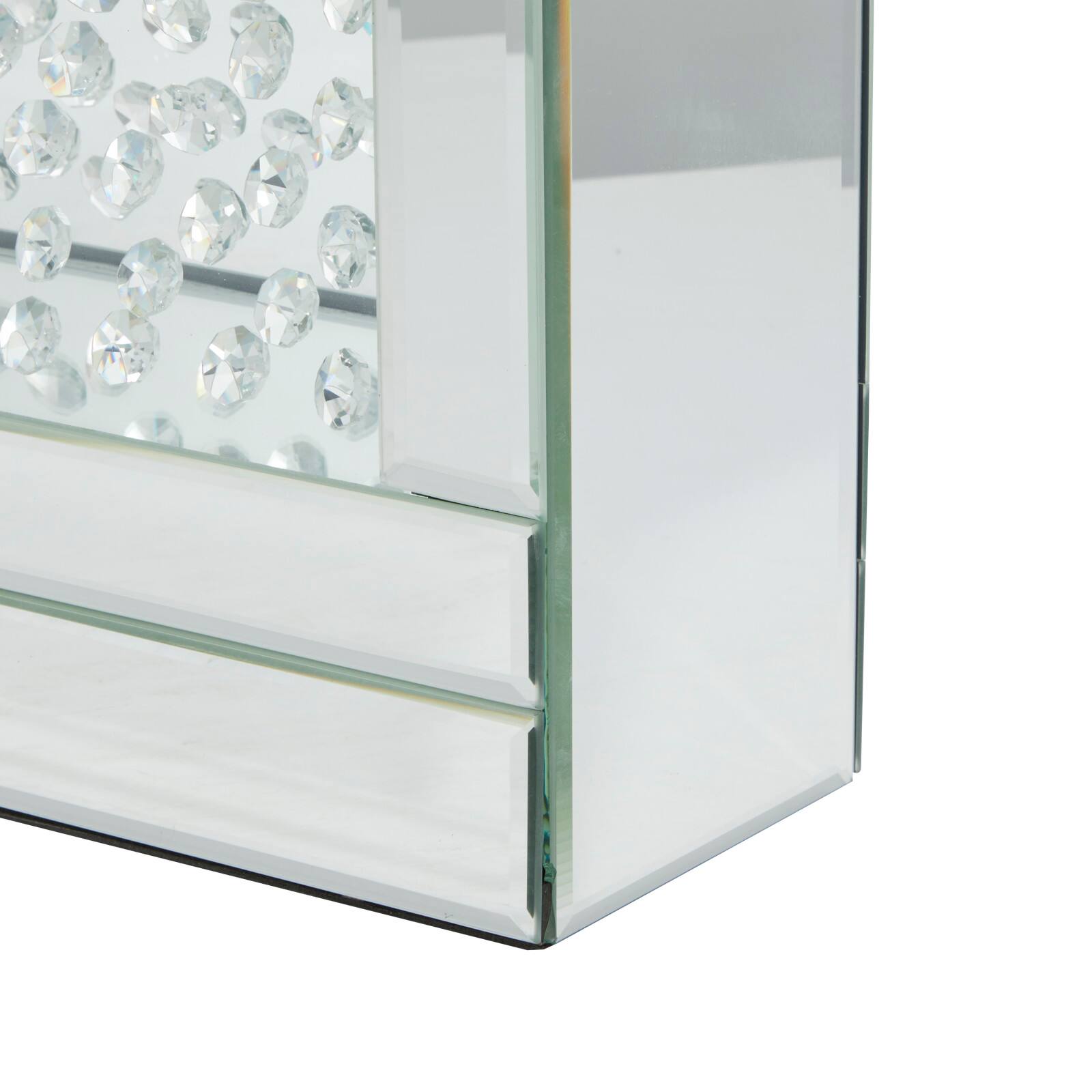 16" Silver Wood Glam Candlestick Holder