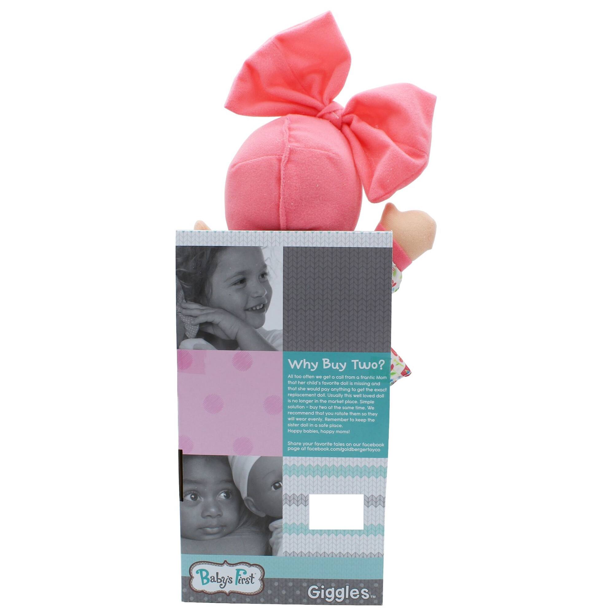 Goldberger Baby&#x27;s First&#xAE; Giggles&#x2122; 14&#x22; Baby Doll Toy with Floral Top