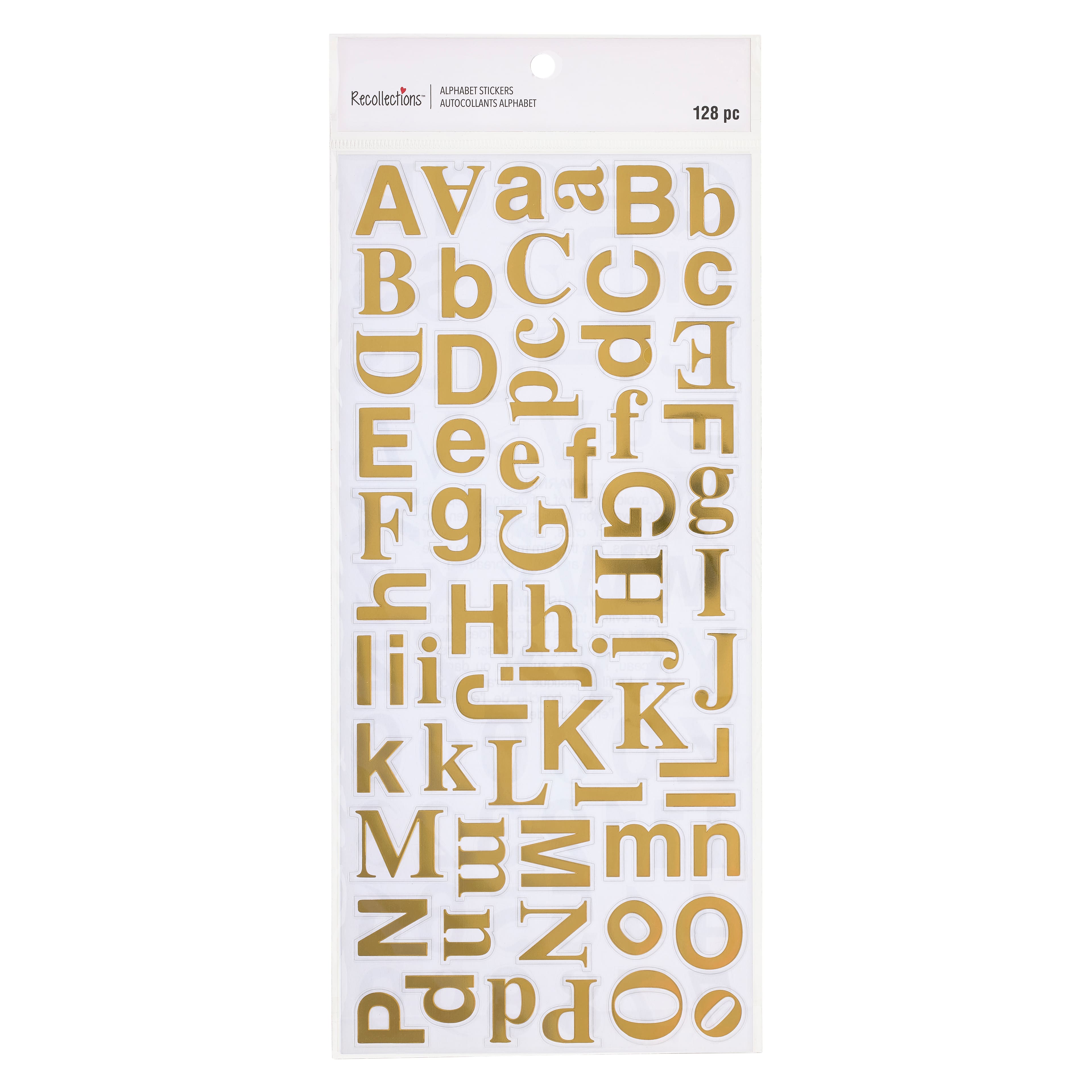 Gold Puffy Hand Letter Stickers by Recollections™