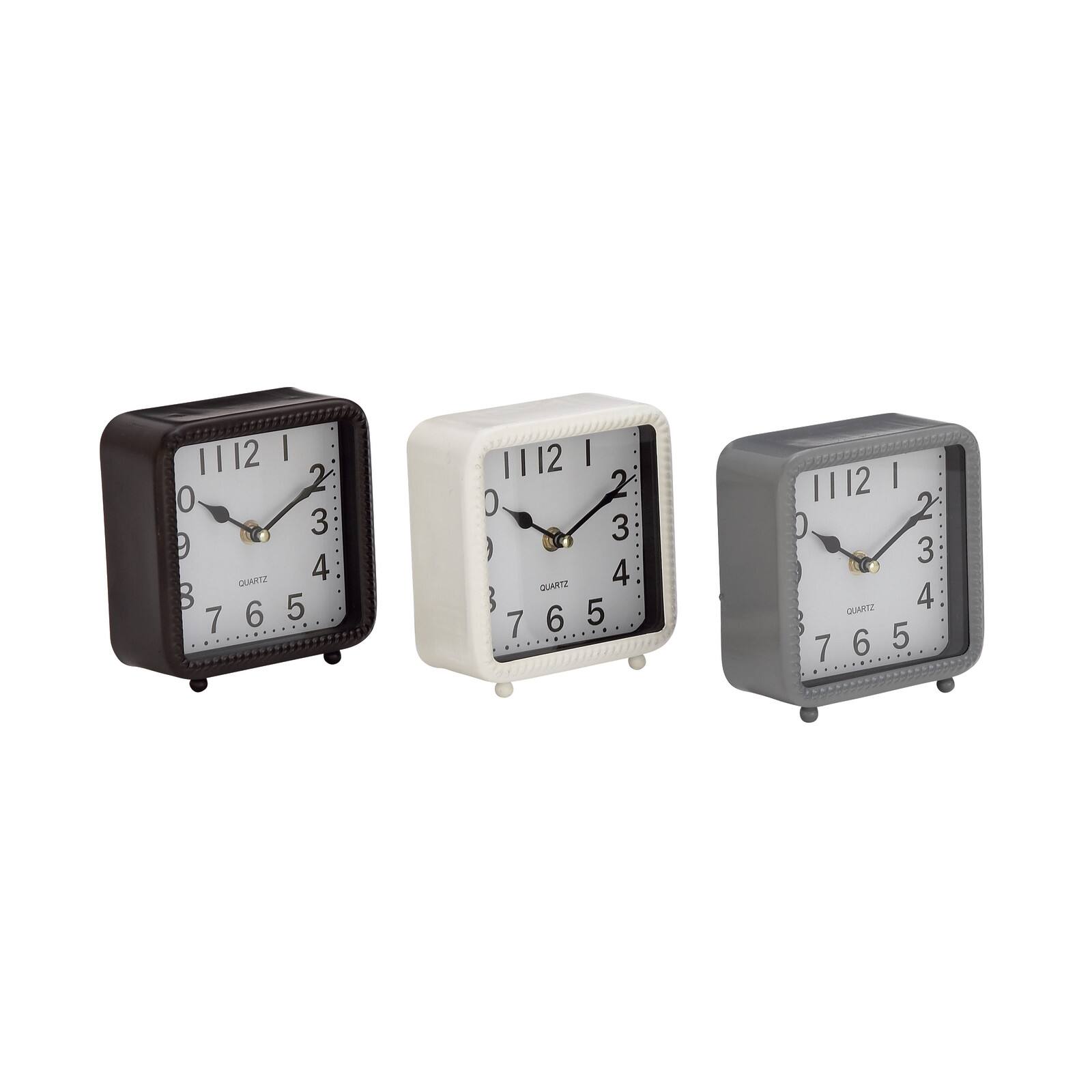 6&#x22; Traditional Metal Clock Set