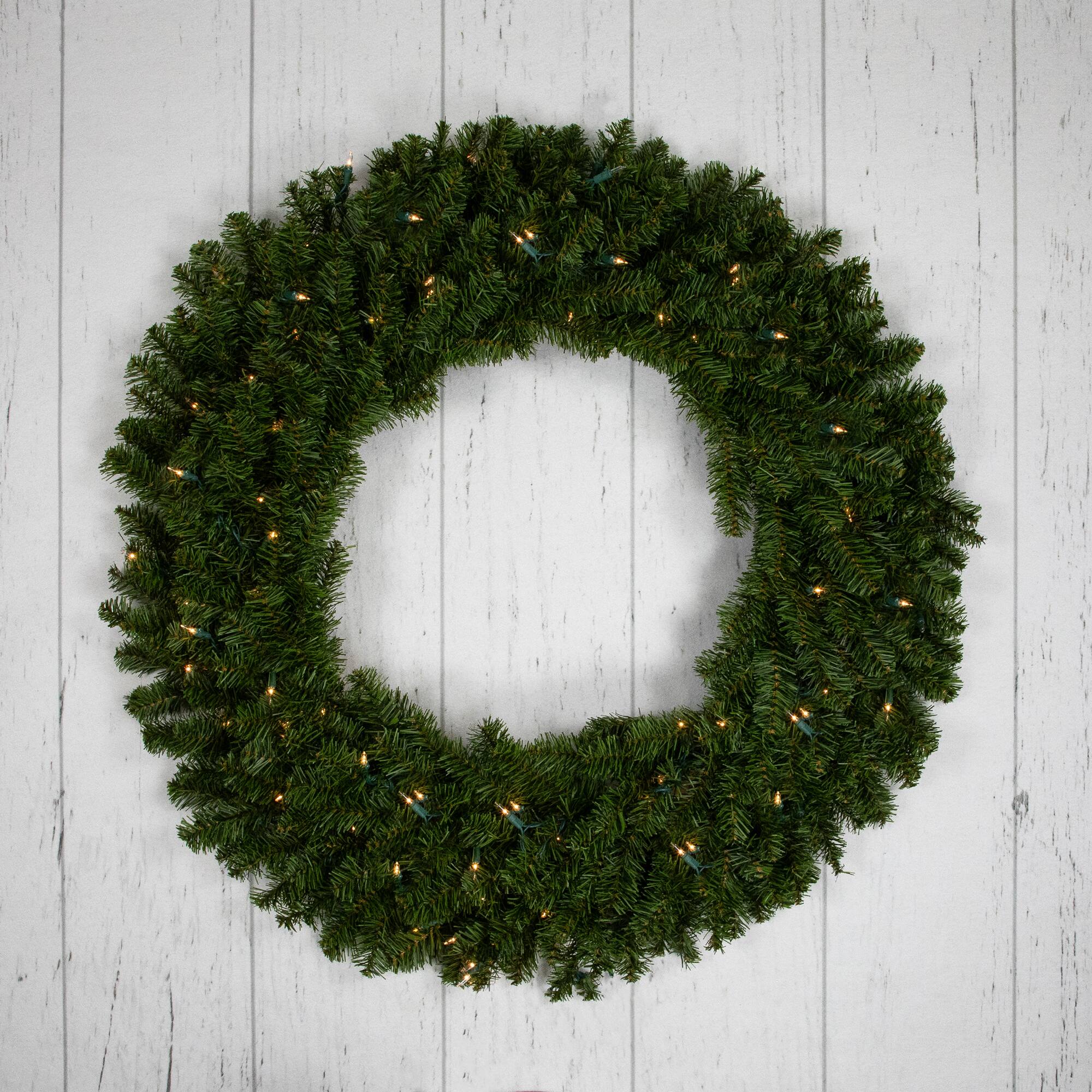 3ft. Pre-Lit Canadian Pine Artificial Christmas Wreath