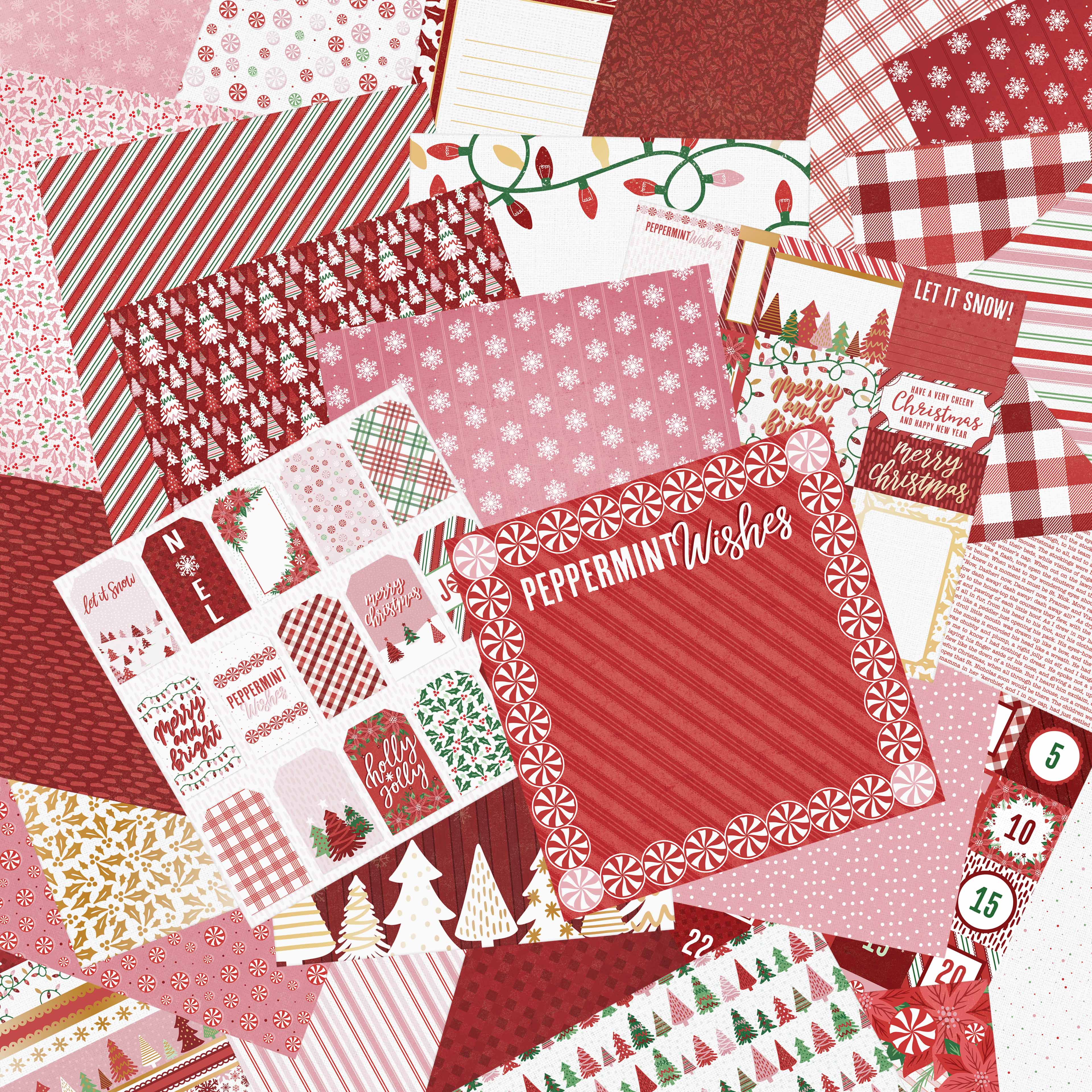 12&#x22; x 12&#x22; Peppermint Lane Paper Pad by Recollections&#x2122;