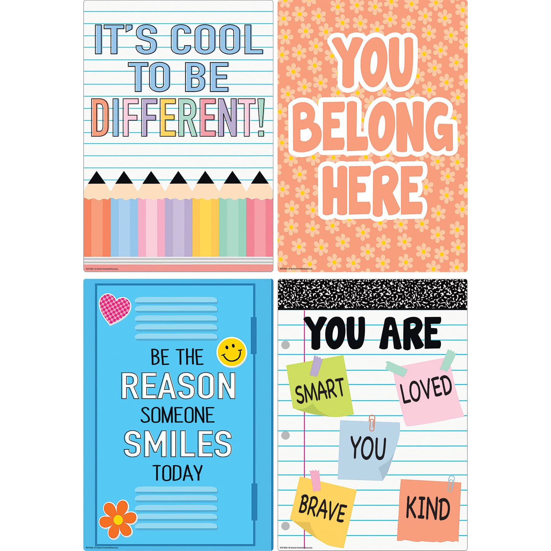 Teacher Created Resources® 11" x 16" Cool for School Positive Sayings Small Poster Set
