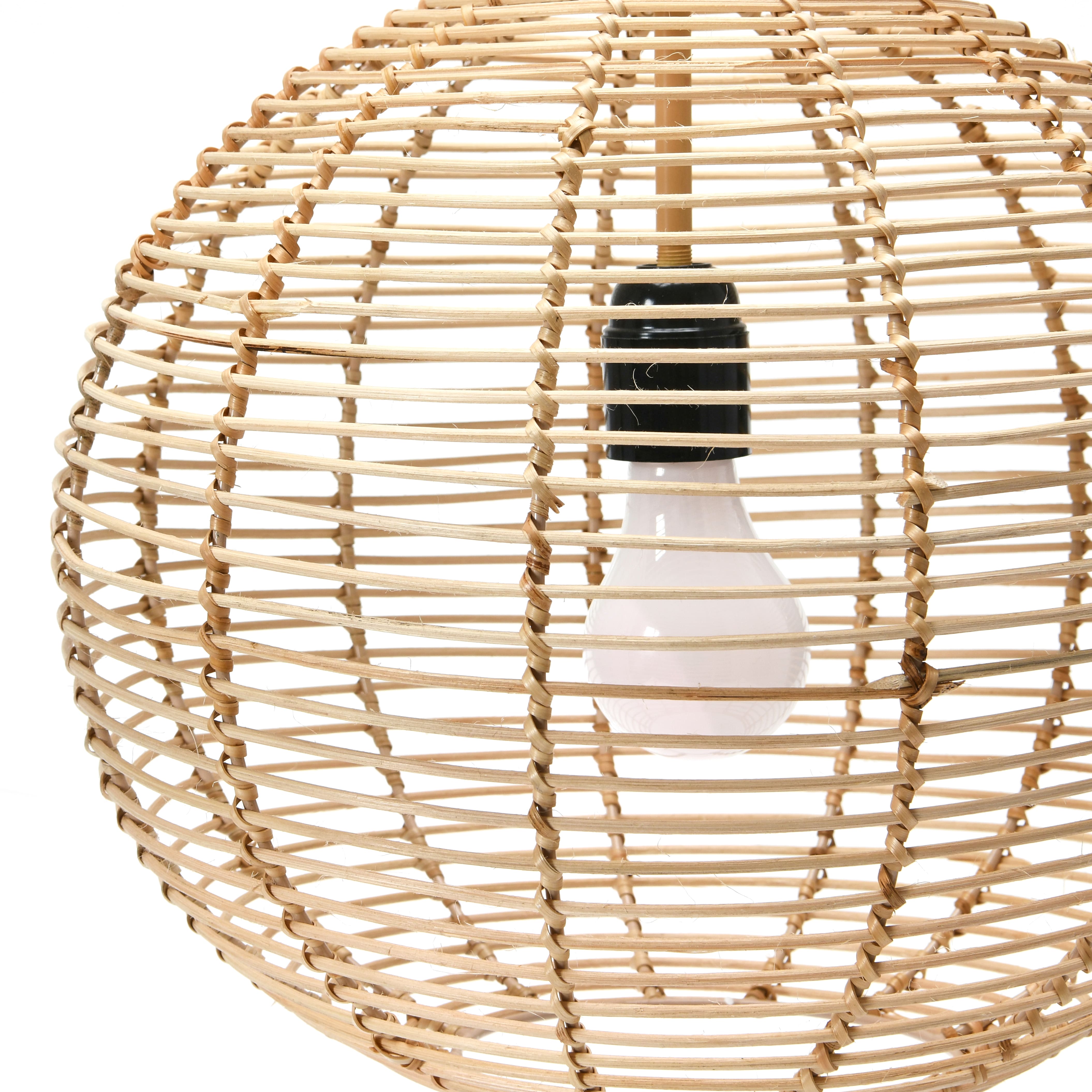 Hello Honey® Modern Boho Handwoven Rattan Globe Pendant Light