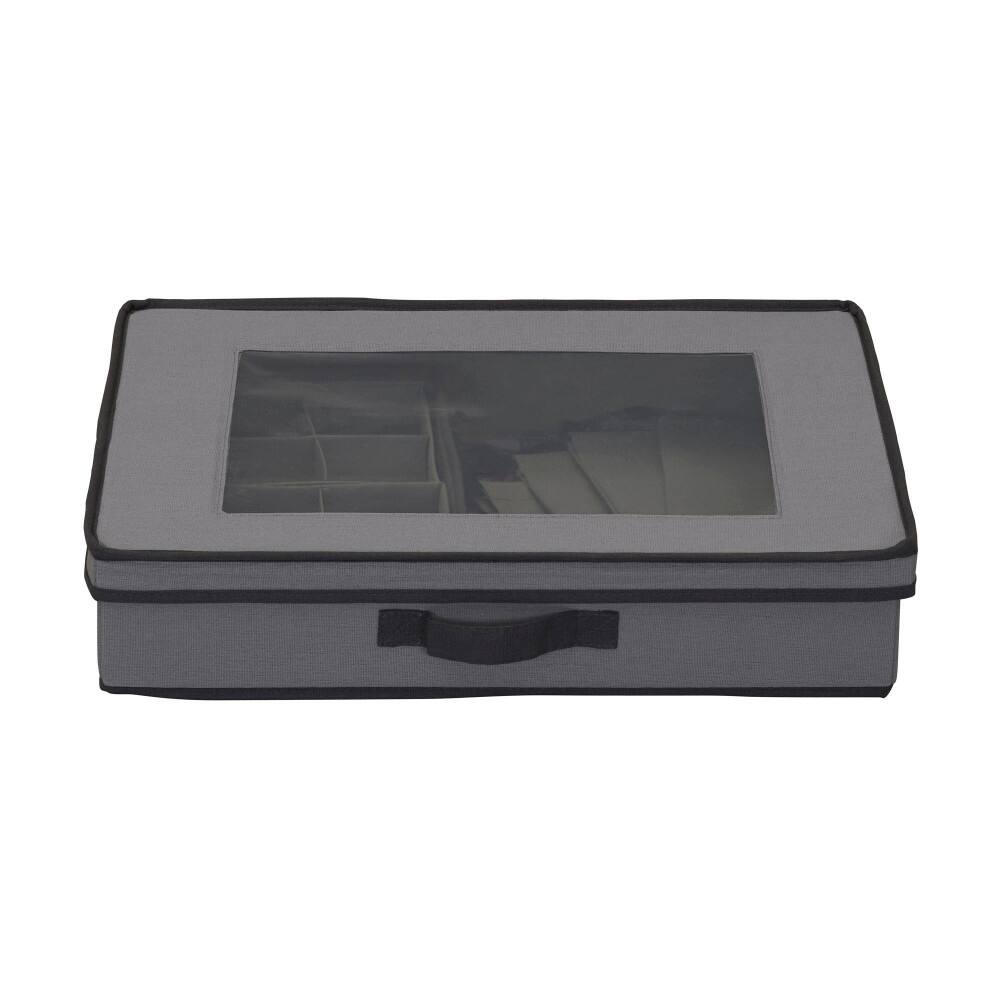 Household Essentials 19" Gray Tabletop Storage Box