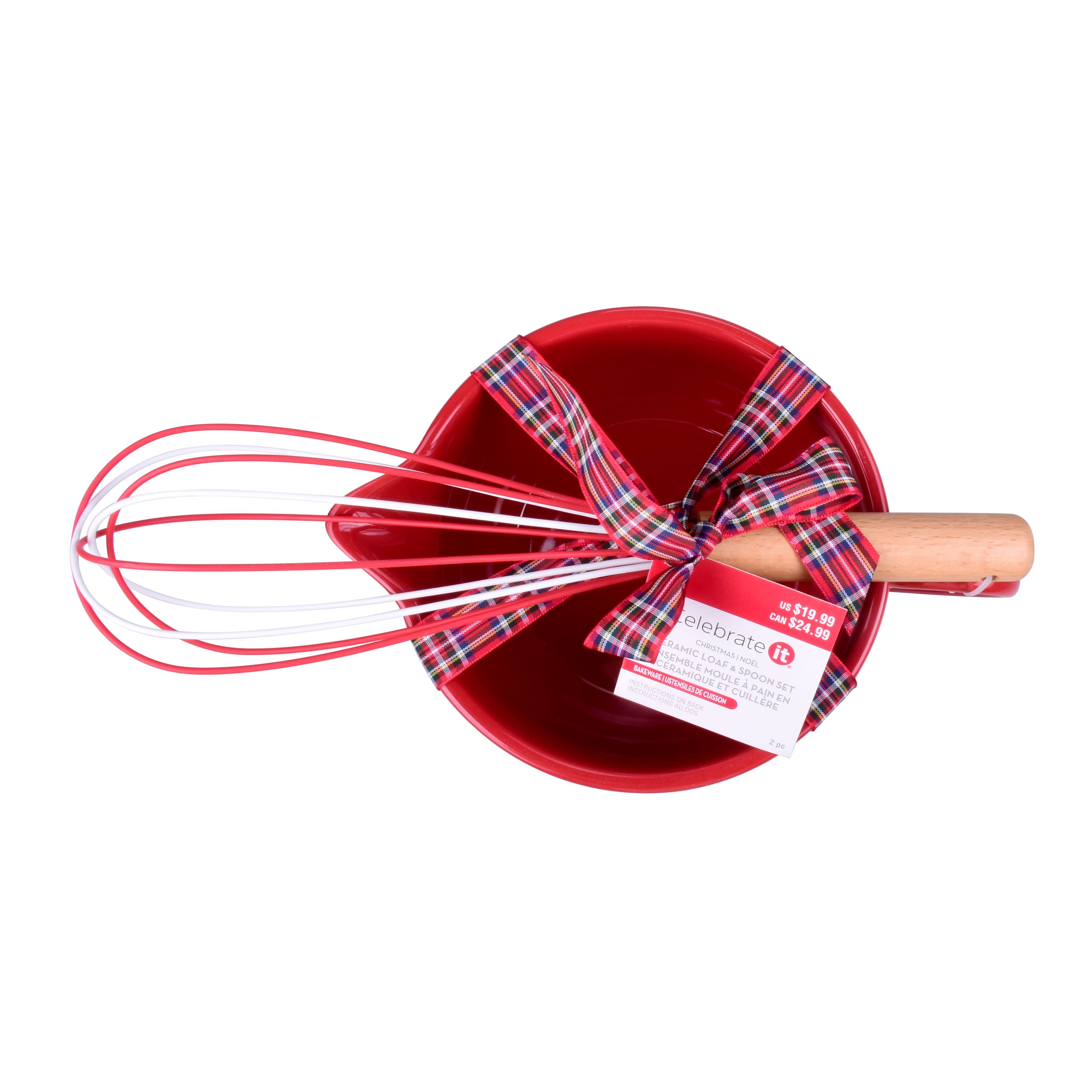 Red Merry Christmas Bowl & Whisk Baking Set by Celebrate It™