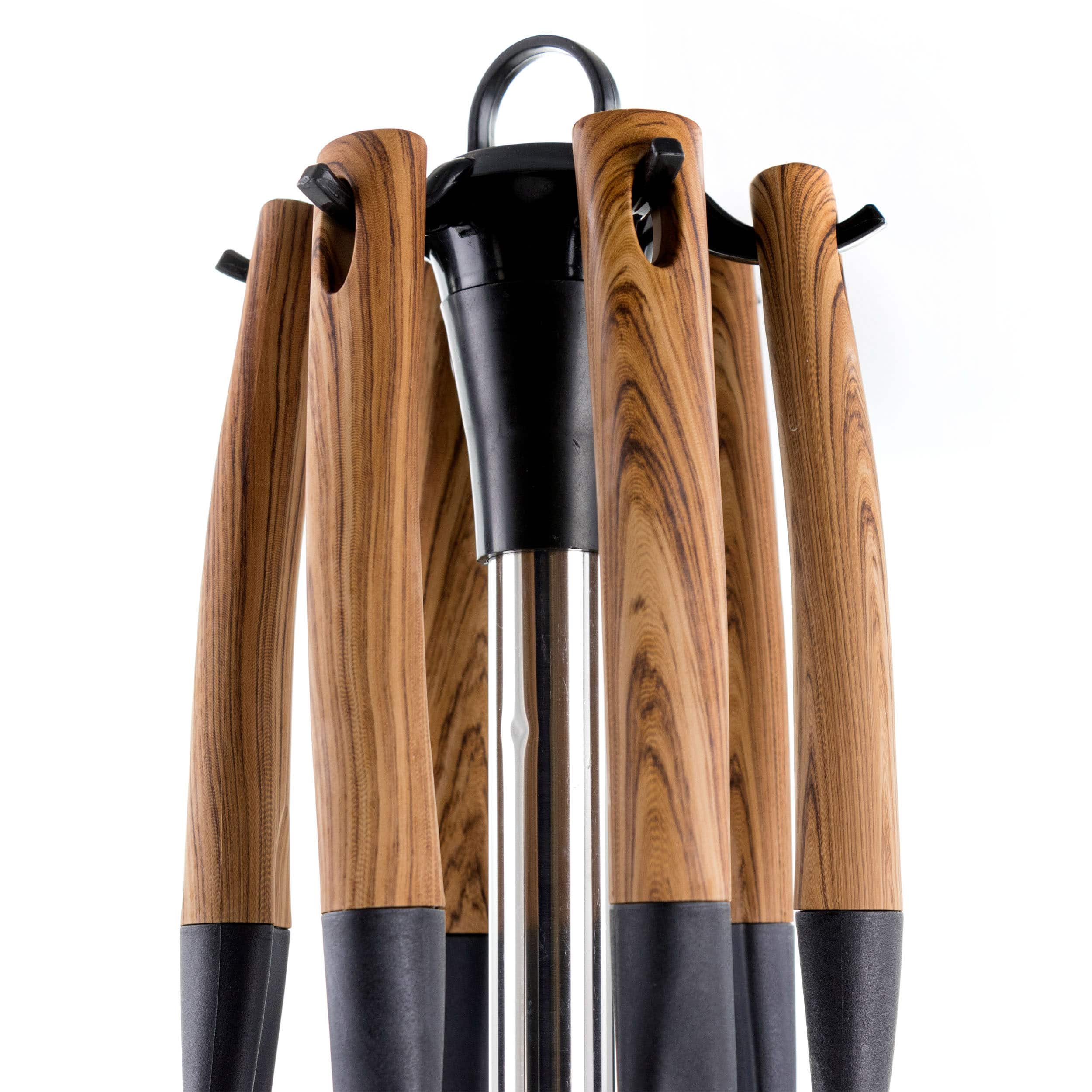 MegaChef Black Nylon & Wood Cooking Utensils Set, 7ct.