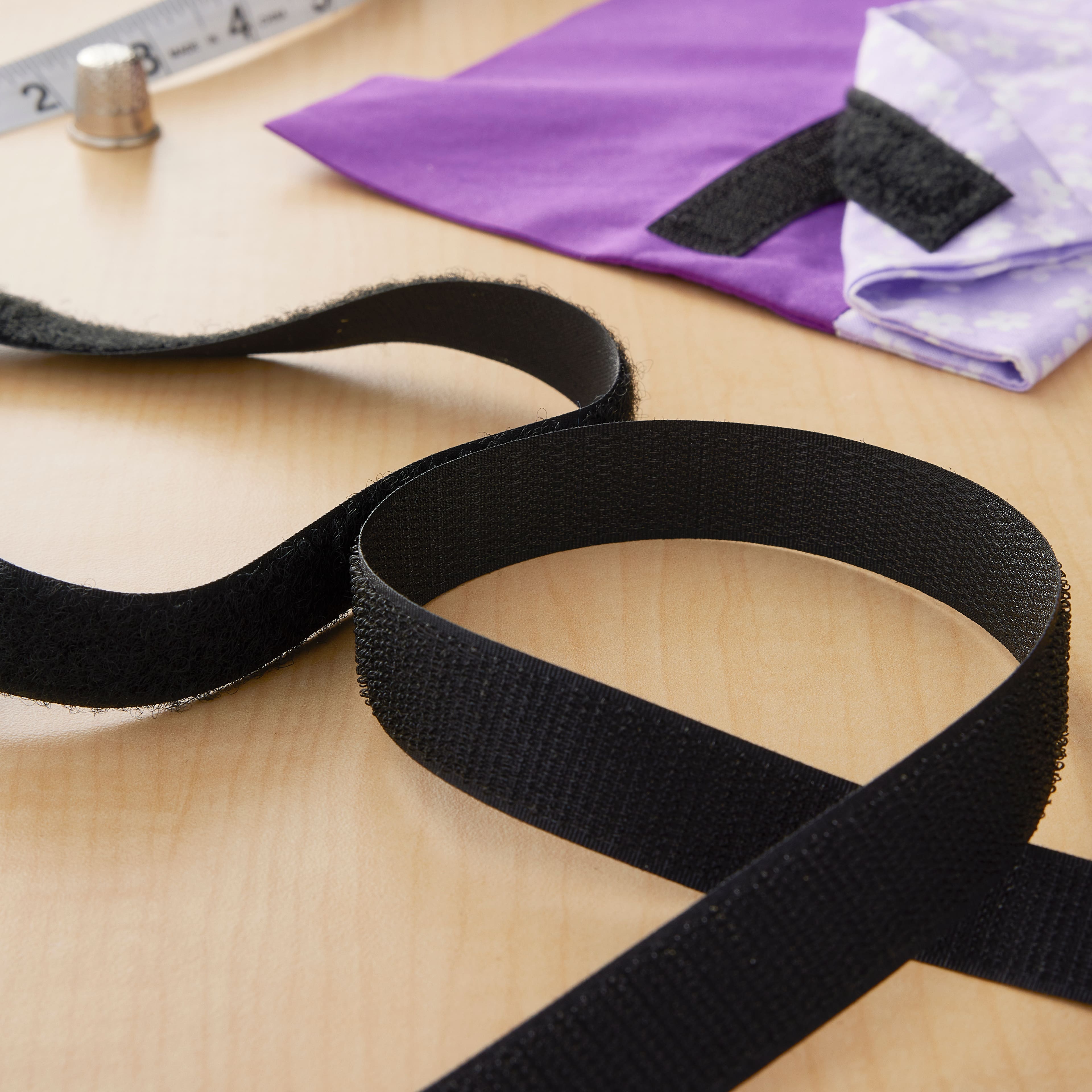 VELCRO® Brand Black Sew-On Tape Strip, 0.75 x 30ft.